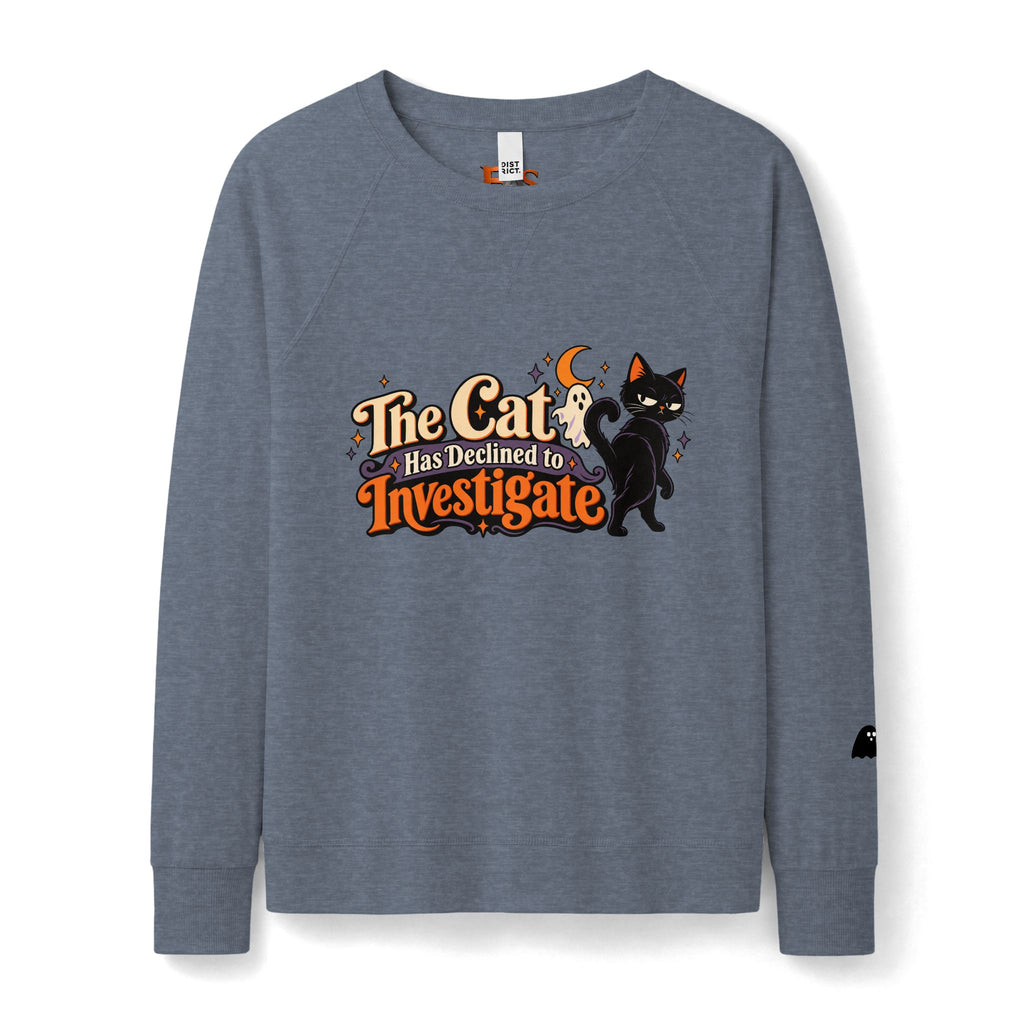 The Cat Has Declined to Investigate Women's Halloween Lightweight Crewneck