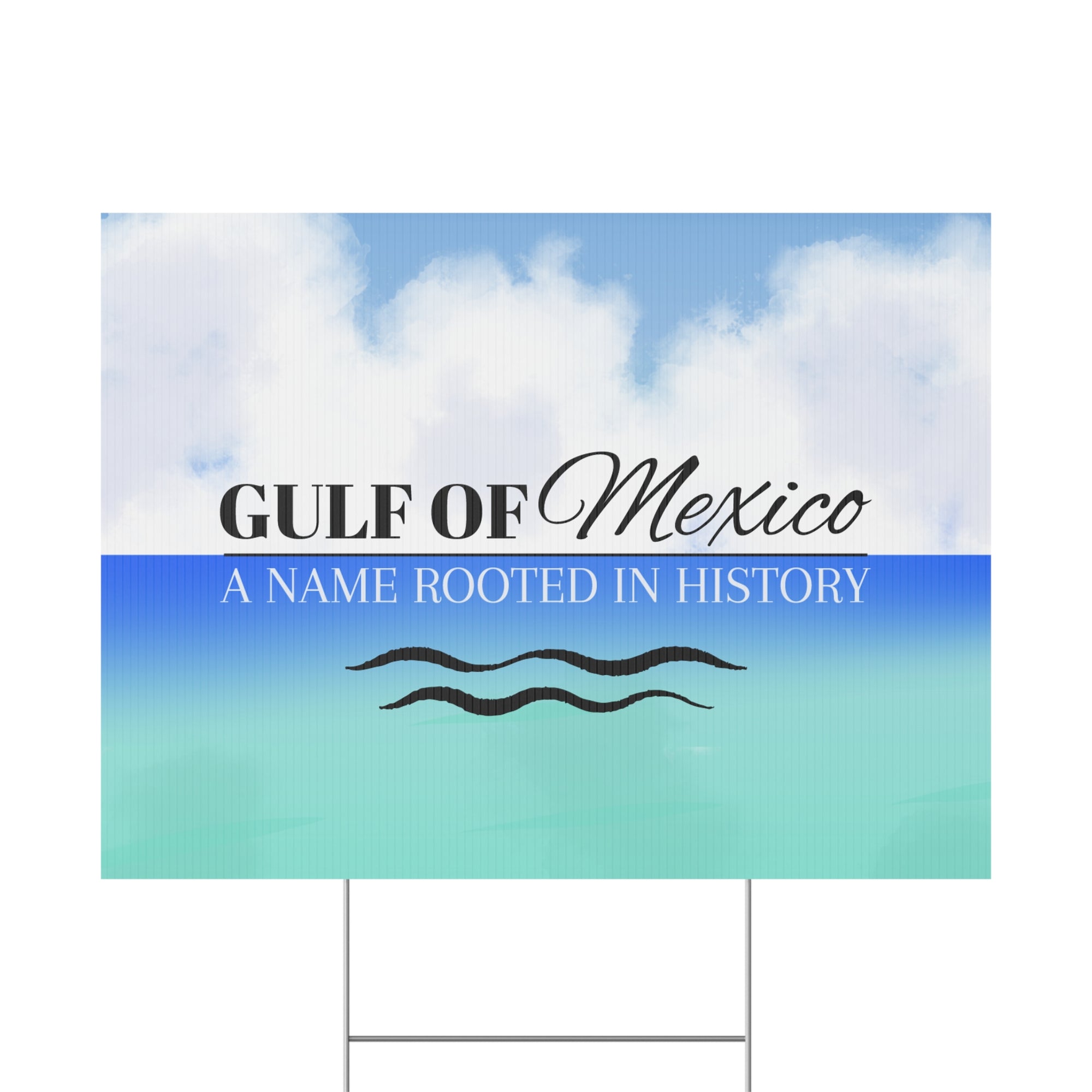 Gulf of Mexico Plastic Yard Sign