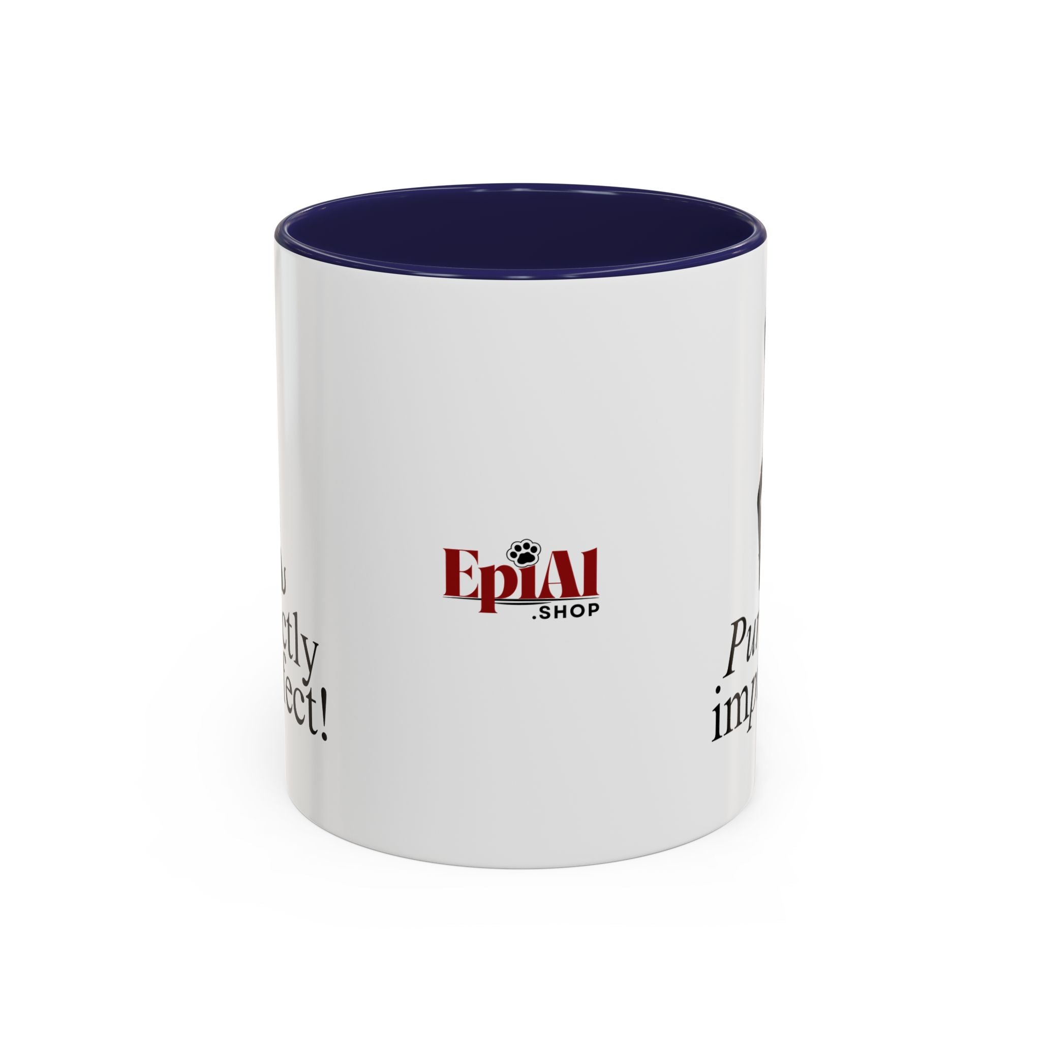 Photo depicting the ​Purrfectly Impurrfect Accent Coffee Mug (11, 15oz) from EpiAl's Shop.