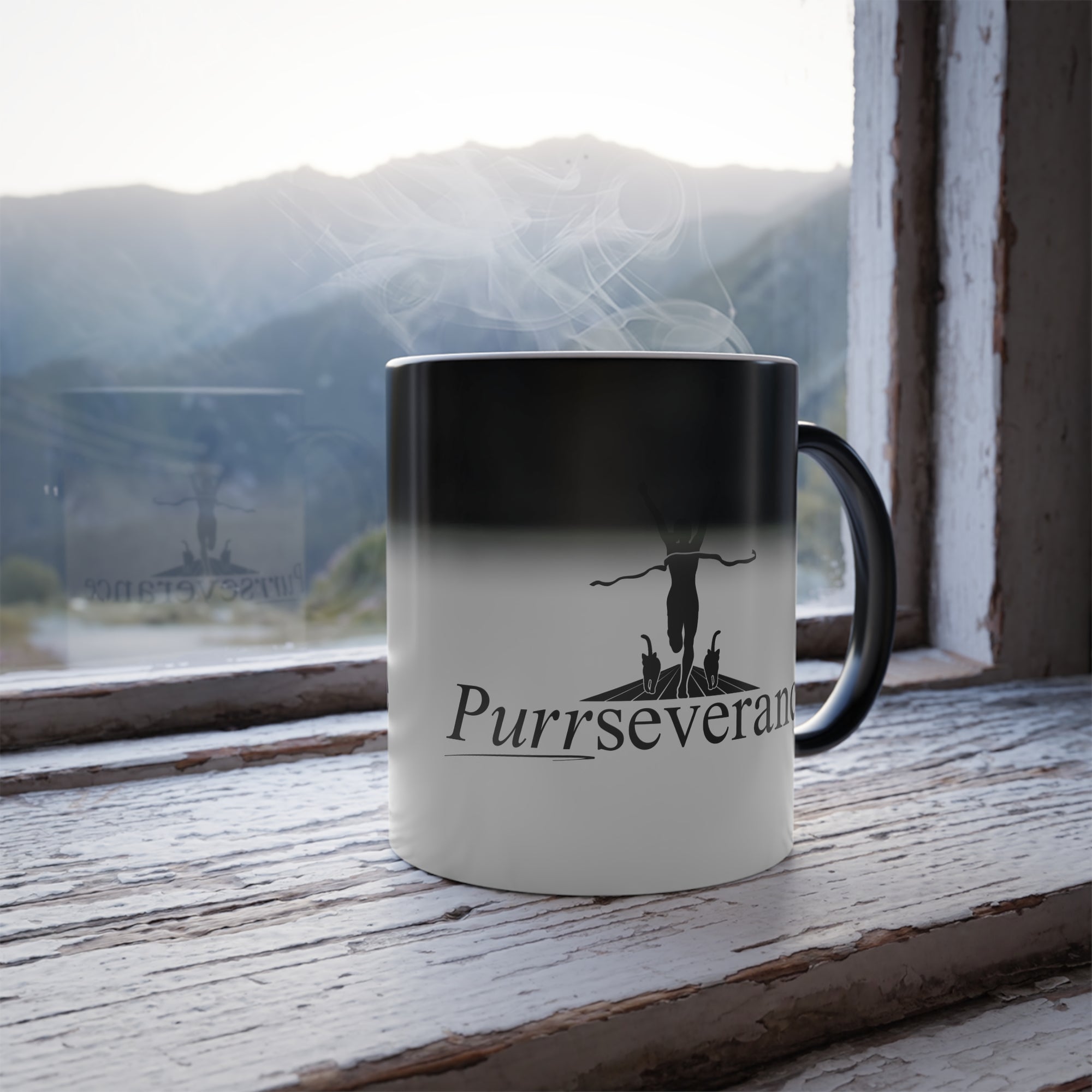 Purrseverance Color Morphing Mug, 11oz
