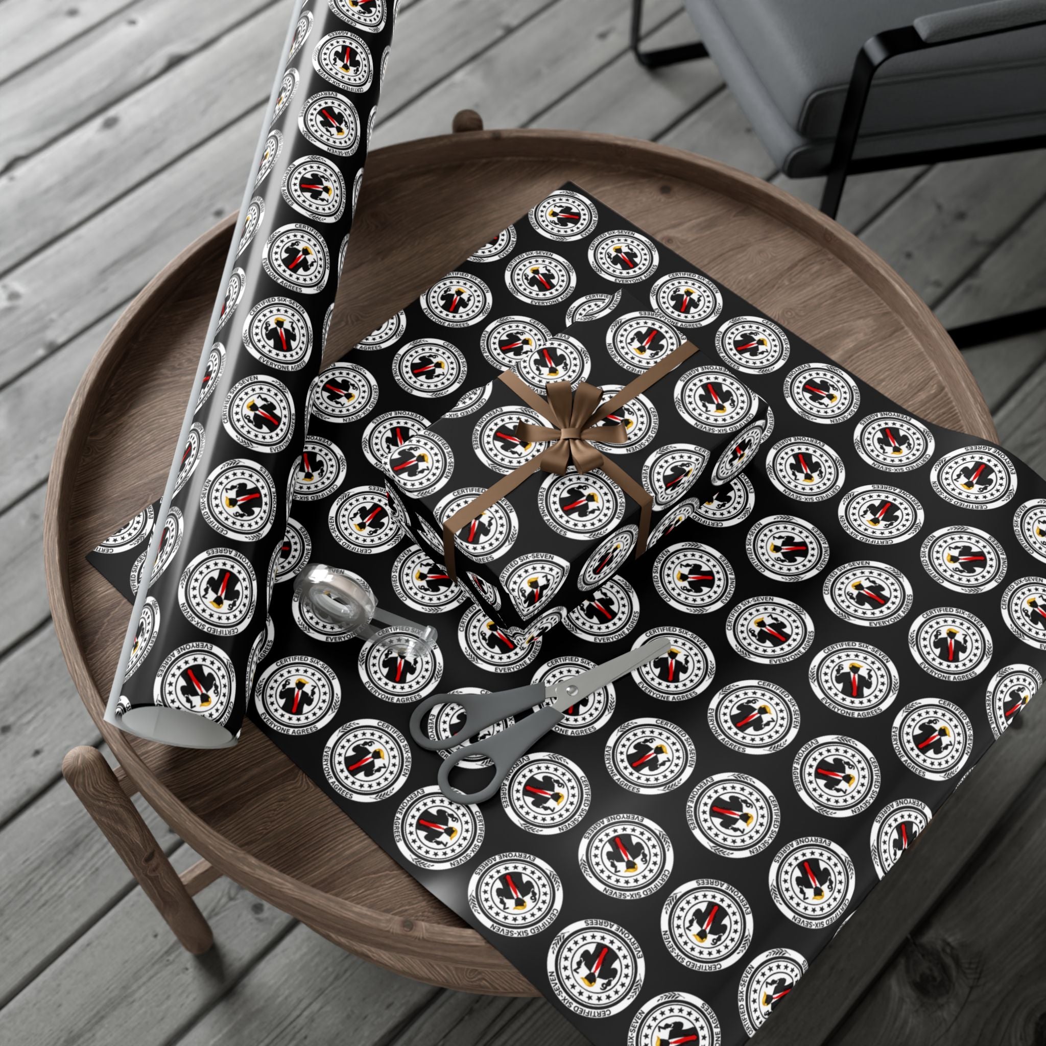 Certified Six-Seven Gift Wrap Paper (Political Parody)