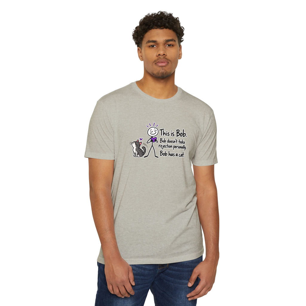 This Is Bob. Bob Has a Cat. Funny Cat Lover T-Shirt | Cat Humor Tee