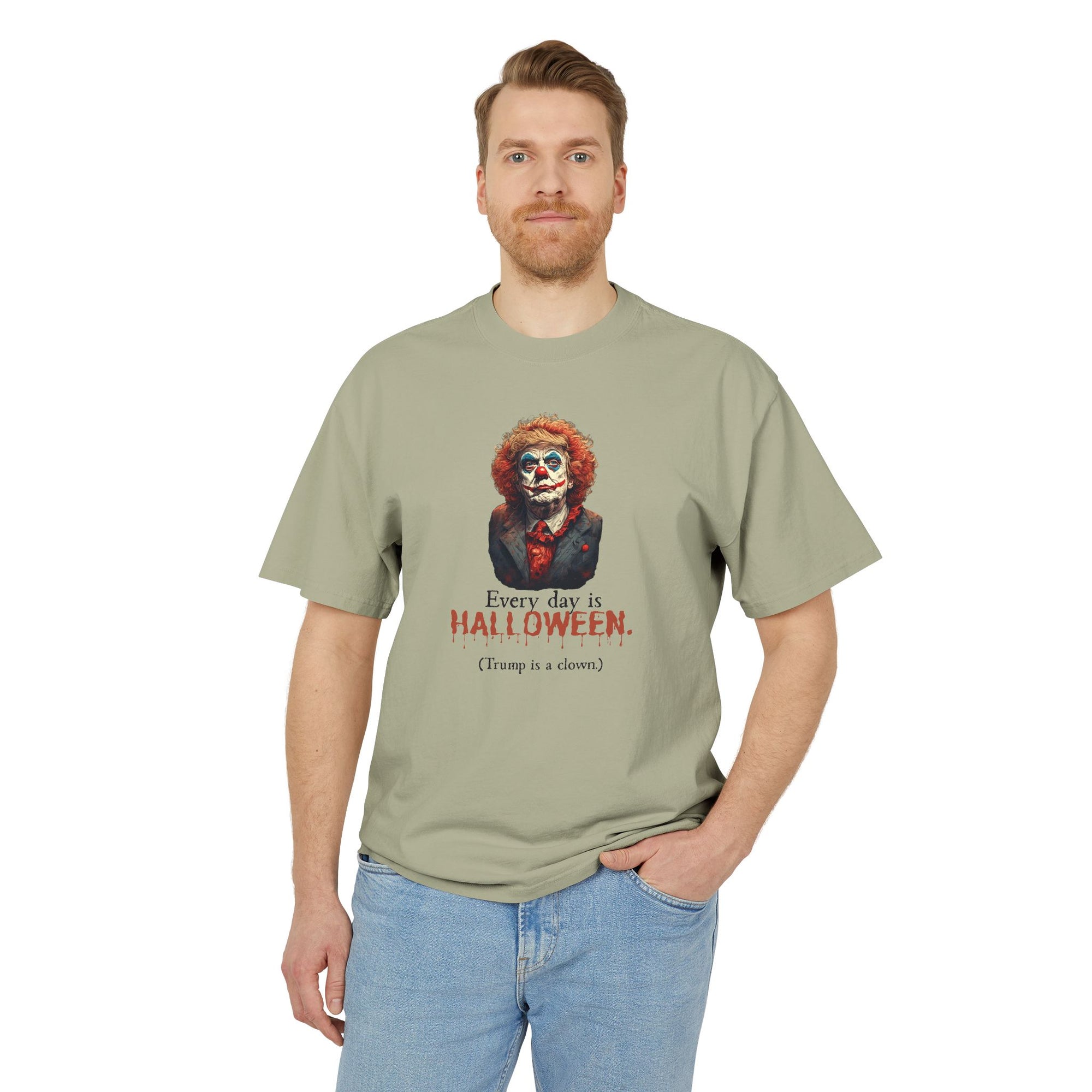 Trump is a Clown Halloween Unisex Faded Tee