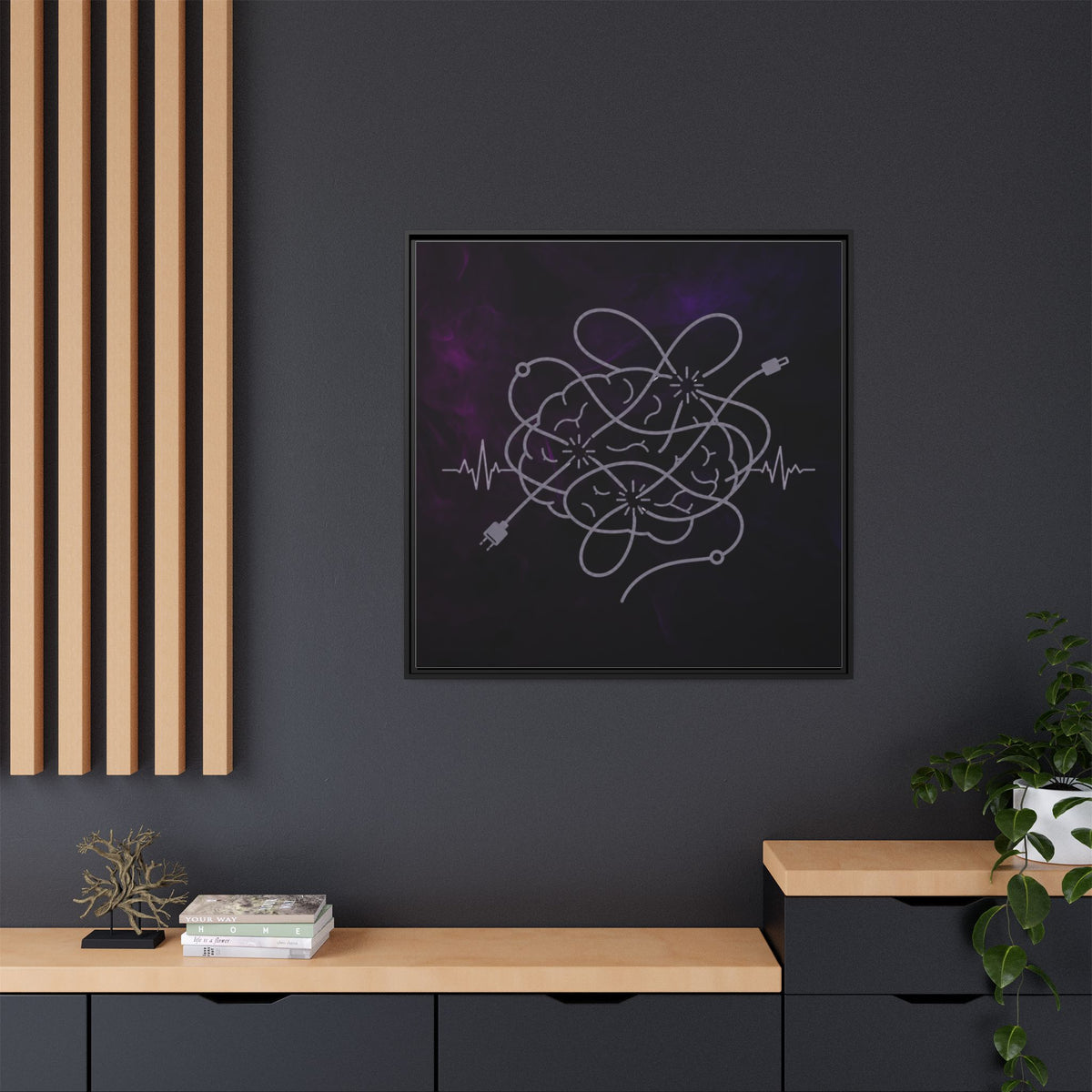 Tangled Brain Epilepsy Awareness Framed Canvas Print