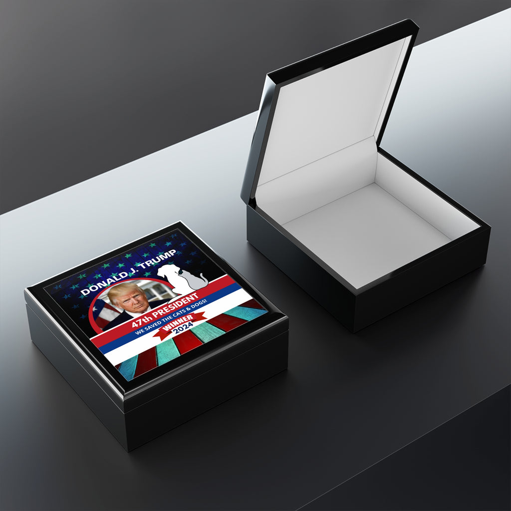 Donald Trump 47th President Jewelry Box