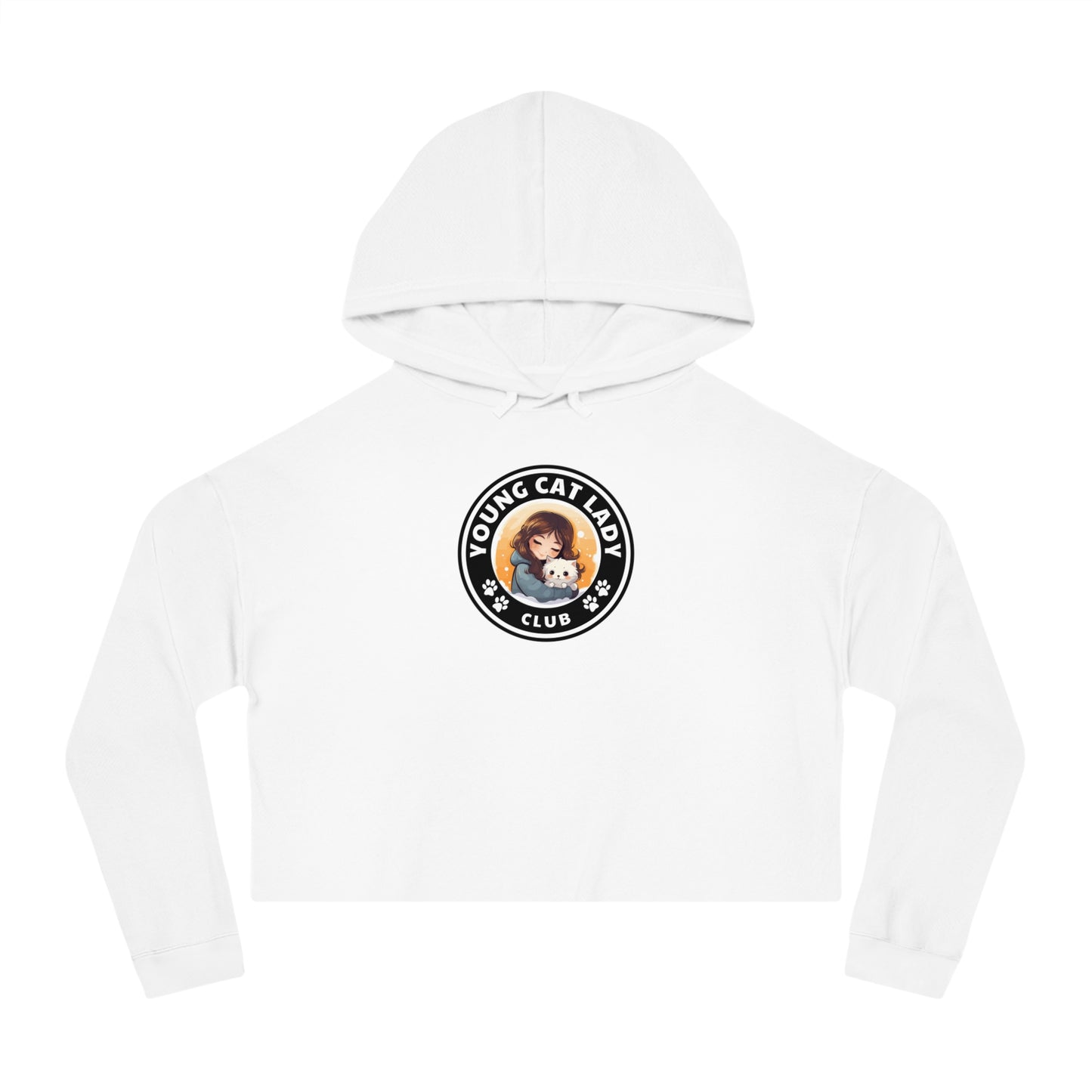 Young Cat Lady Club Women’s Cropped Hooded Sweatshirt