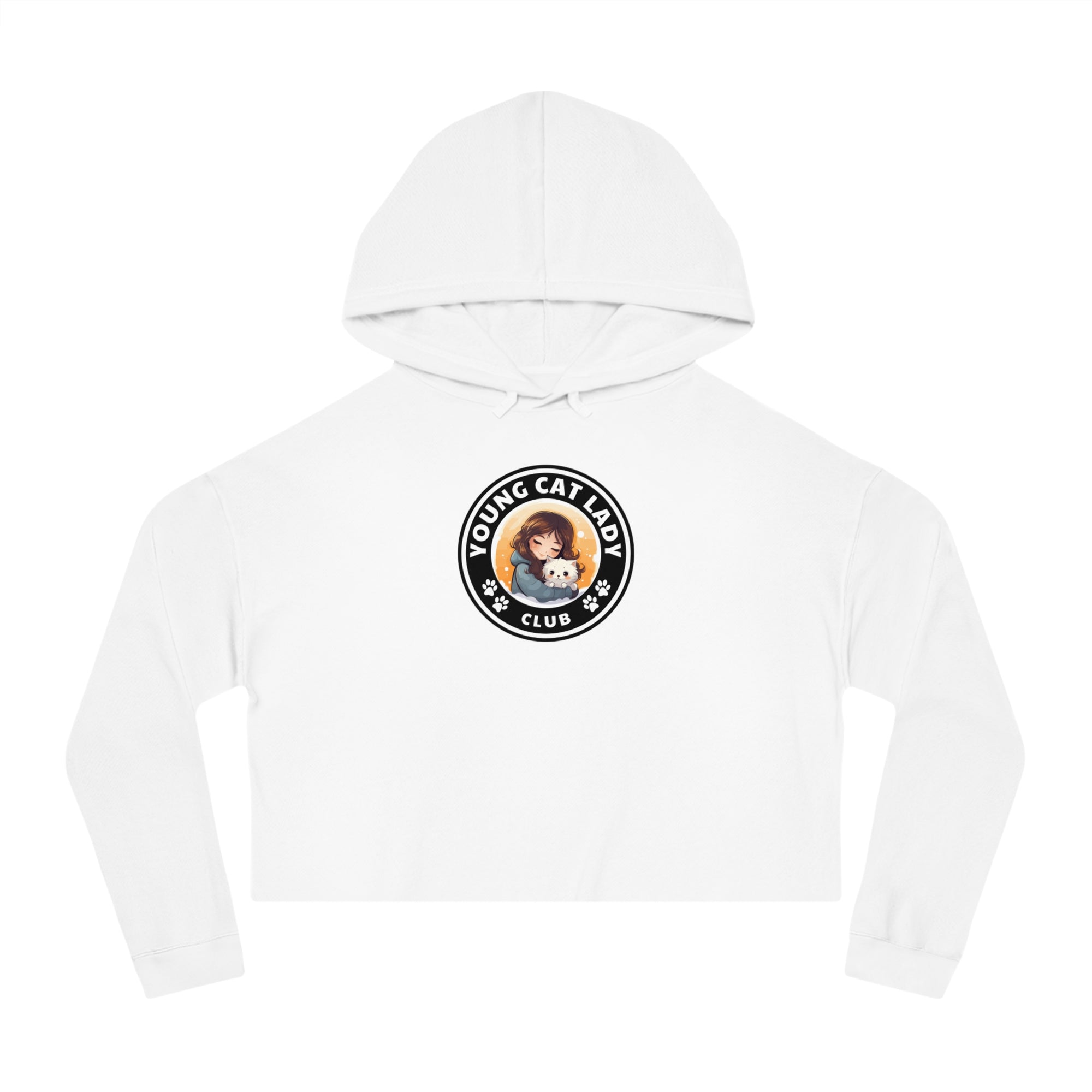 Young Cat Lady Club Women’s Cropped Hooded Sweatshirt