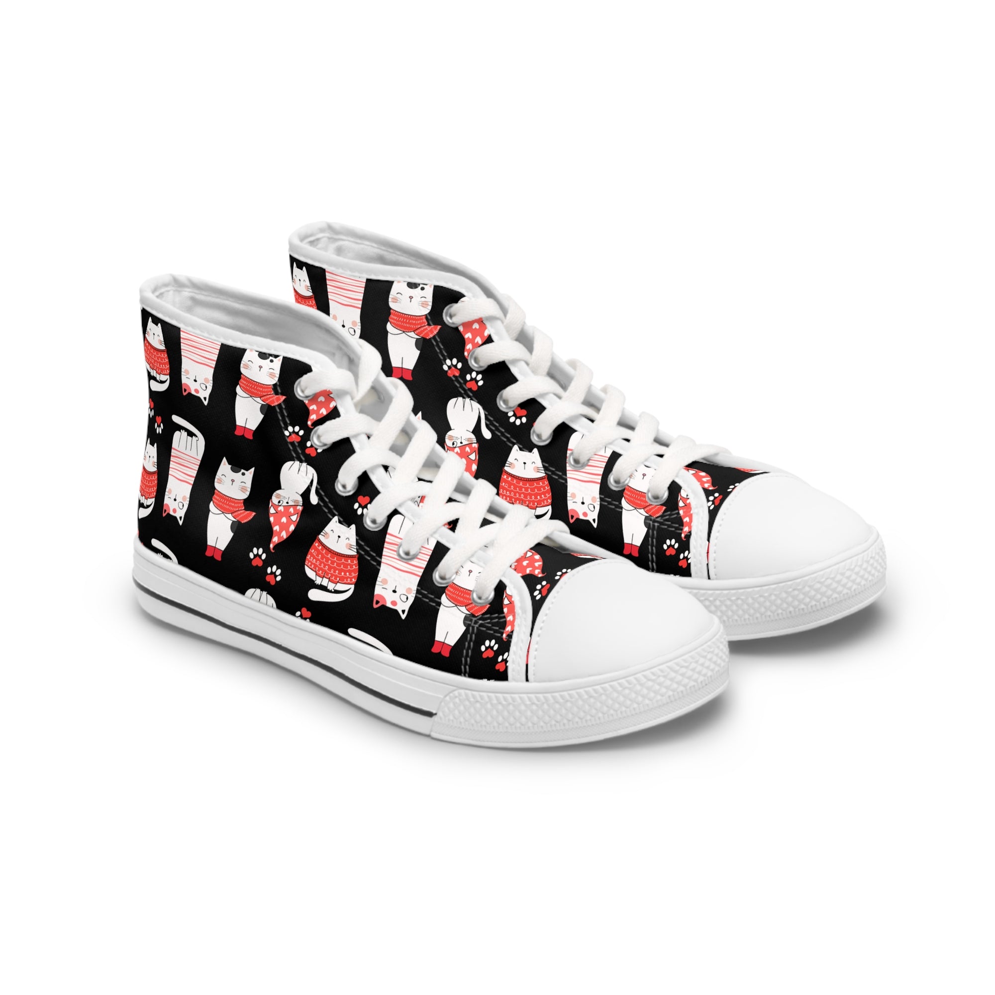 Winter Cats Women's High Top Sneakers