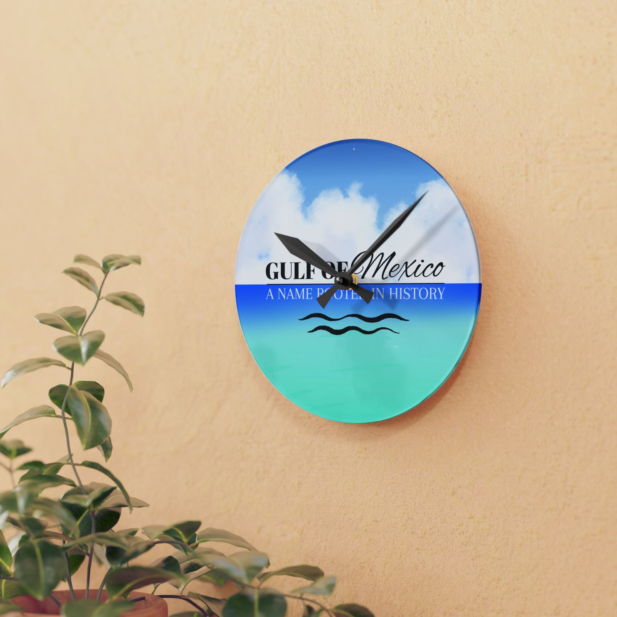 Gulf of Mexico Acrylic Wall Clock