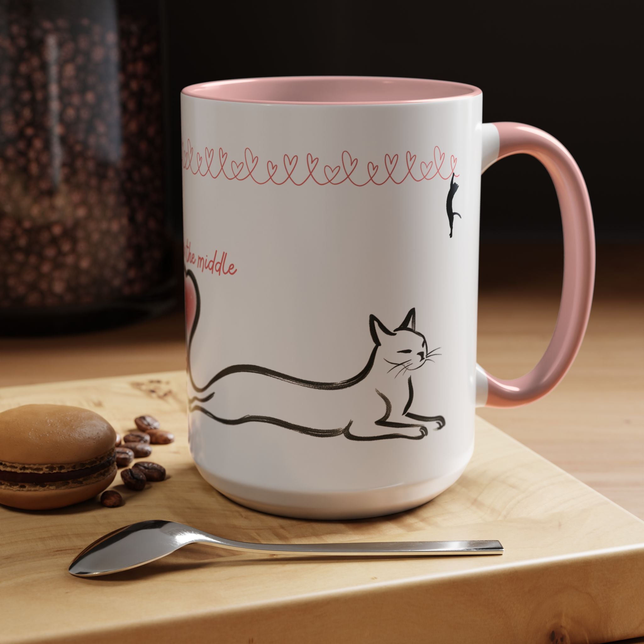 We Meet in the Middle Cat Wraparound Coffee Mug
