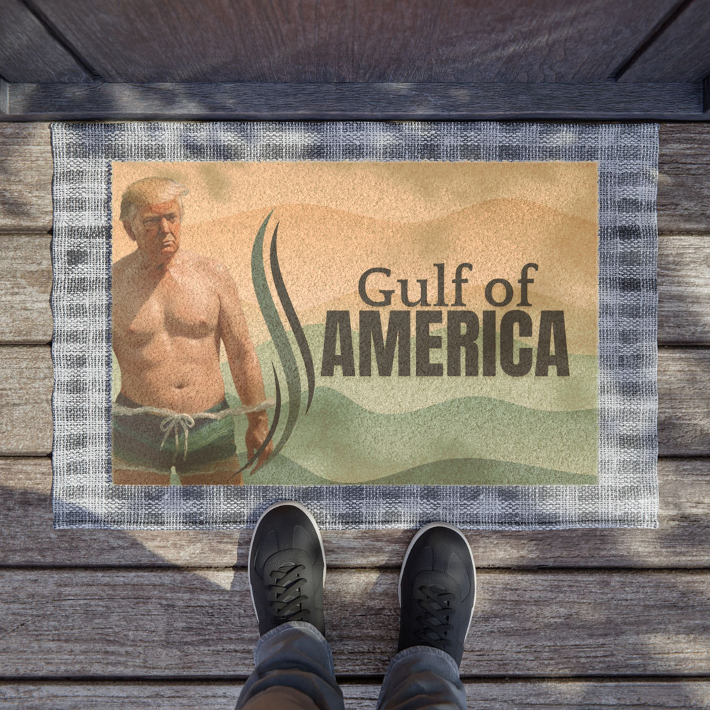 American Gulf Doormat - Humorous Beach Design for Home Entry