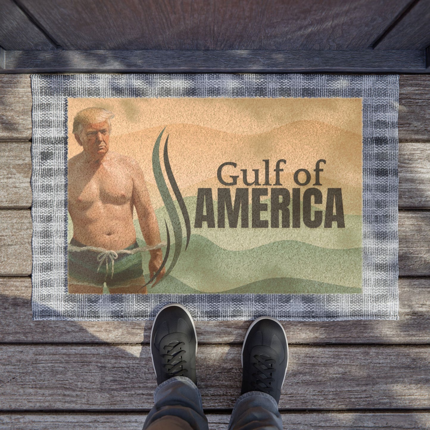 Gulf of America Doormat - Humorous Beach Design for Home Entry