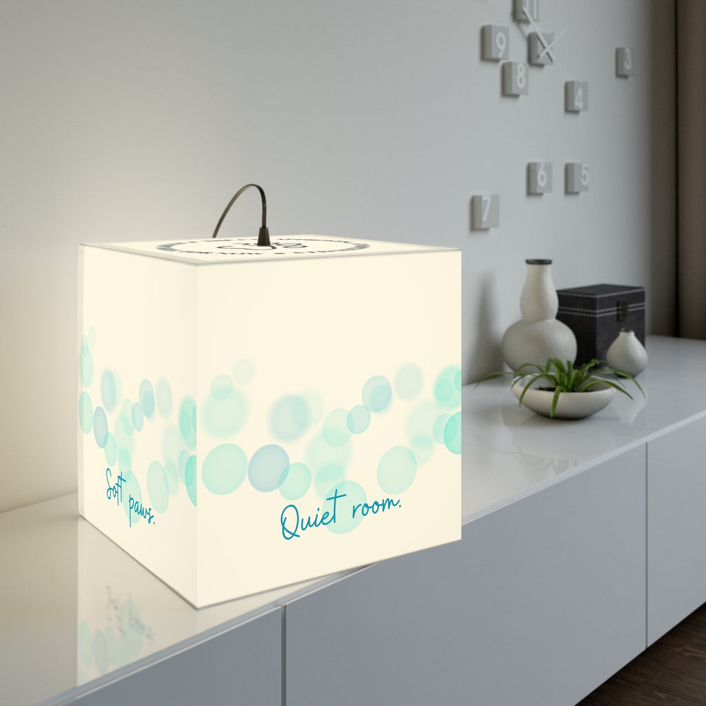Soft Paws Perfect Day Cat Cube Lamp – Cozy Cat Lover Accent Light