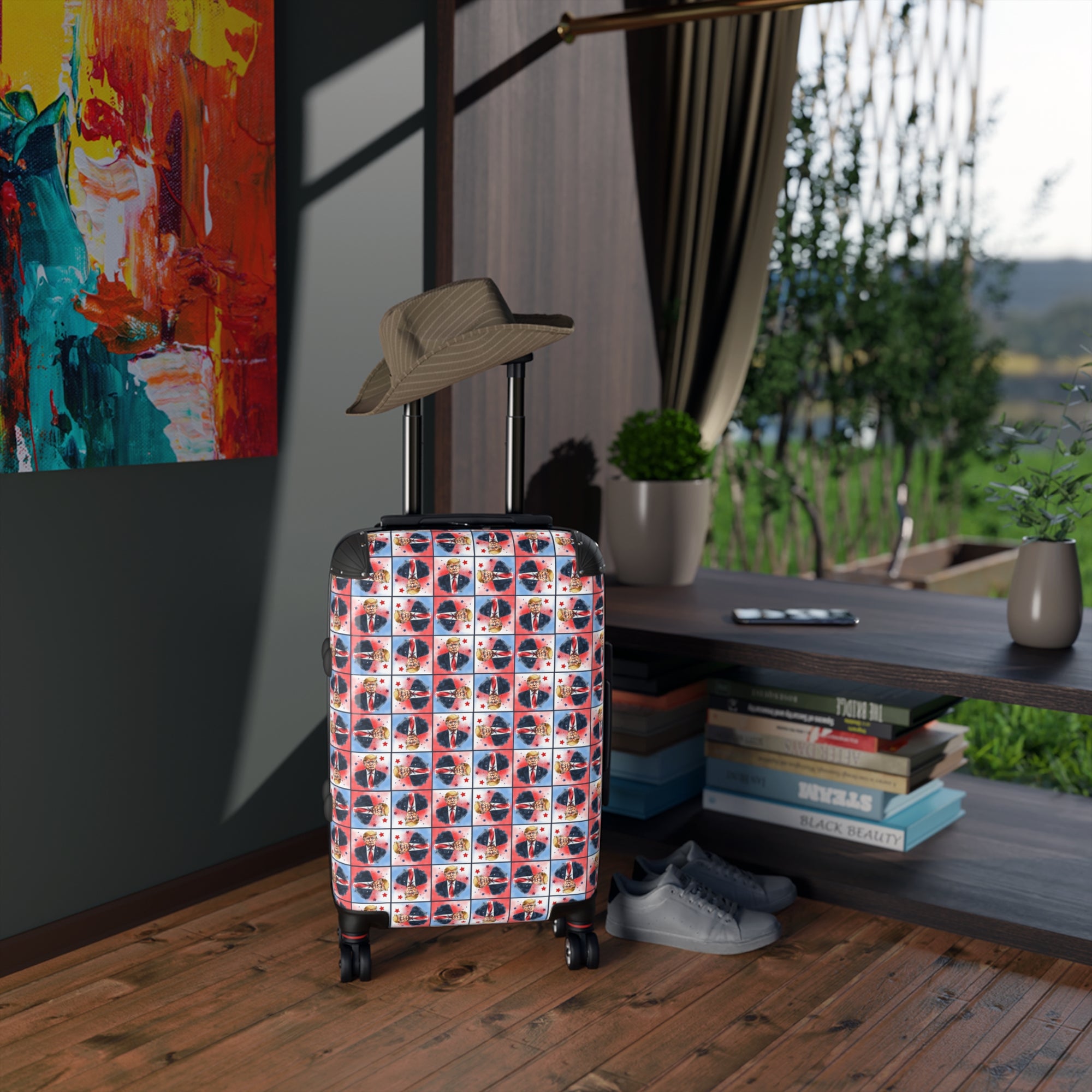 Colorful Trump Travel Suitcase