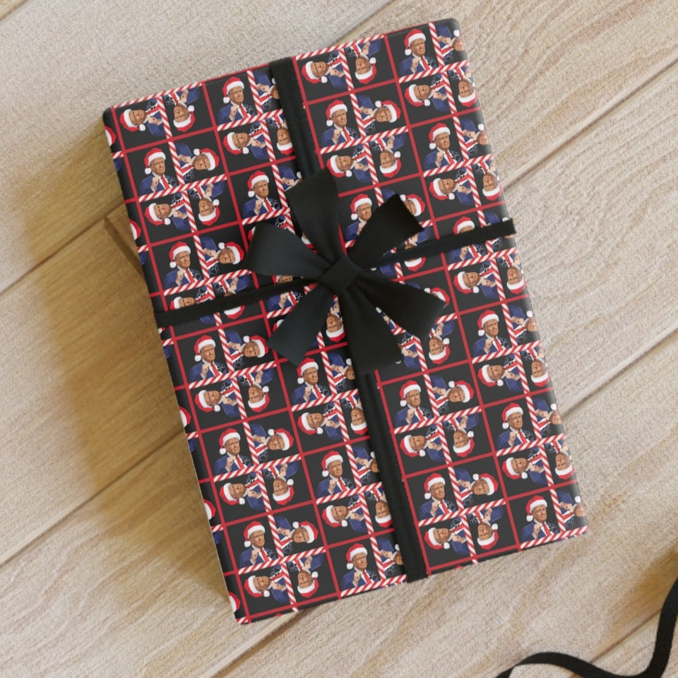 Santa Trump Gift Wrapping Paper Rolls, 1pc