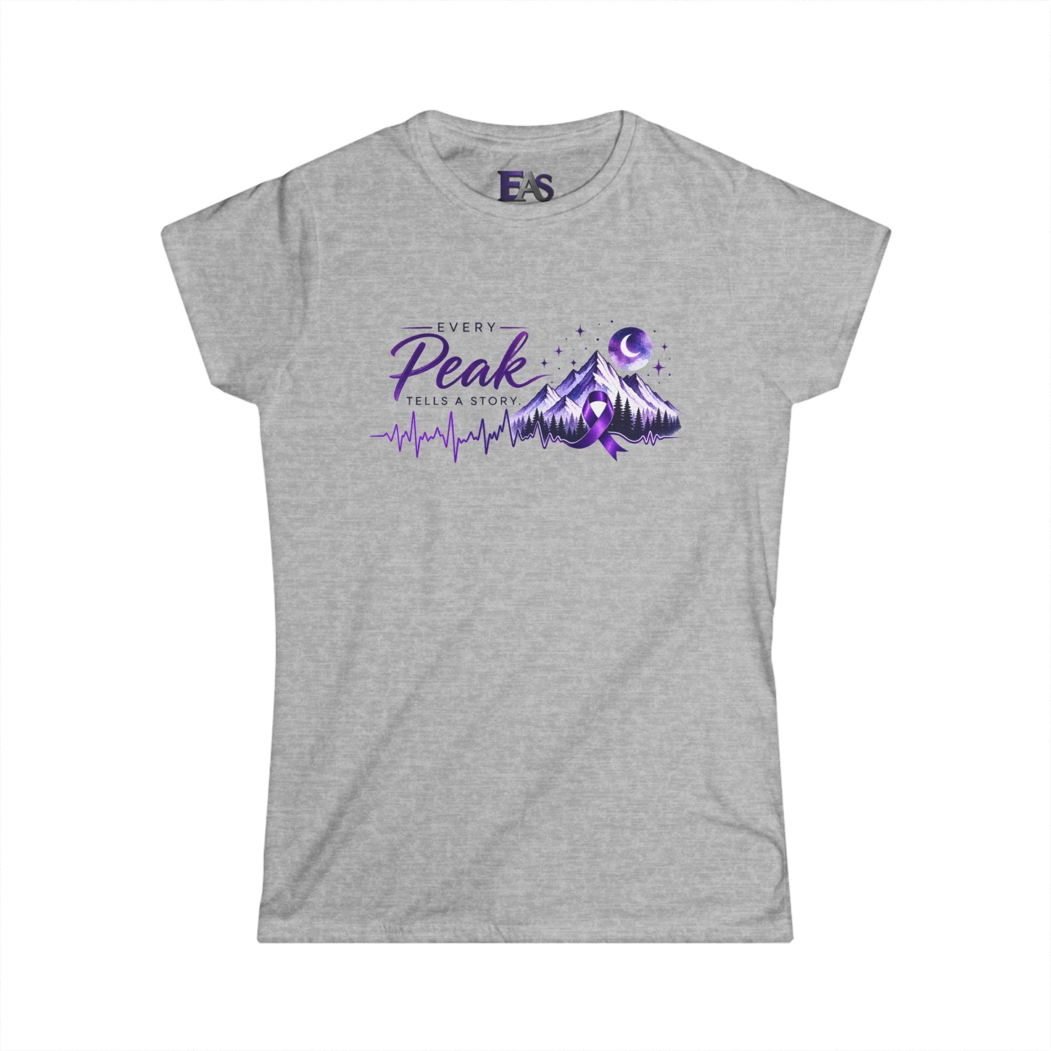 Every Peak Tells a Story Epilepsy Awareness Women's T-Shirt