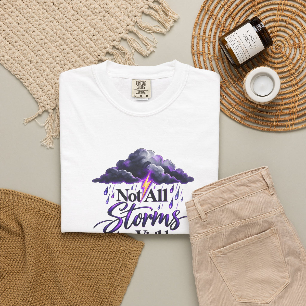 Not All Storms Are Visible Epilepsy Awareness T-Shirt | Purple Epilepsy Shirt | Comfort Colors Tee
