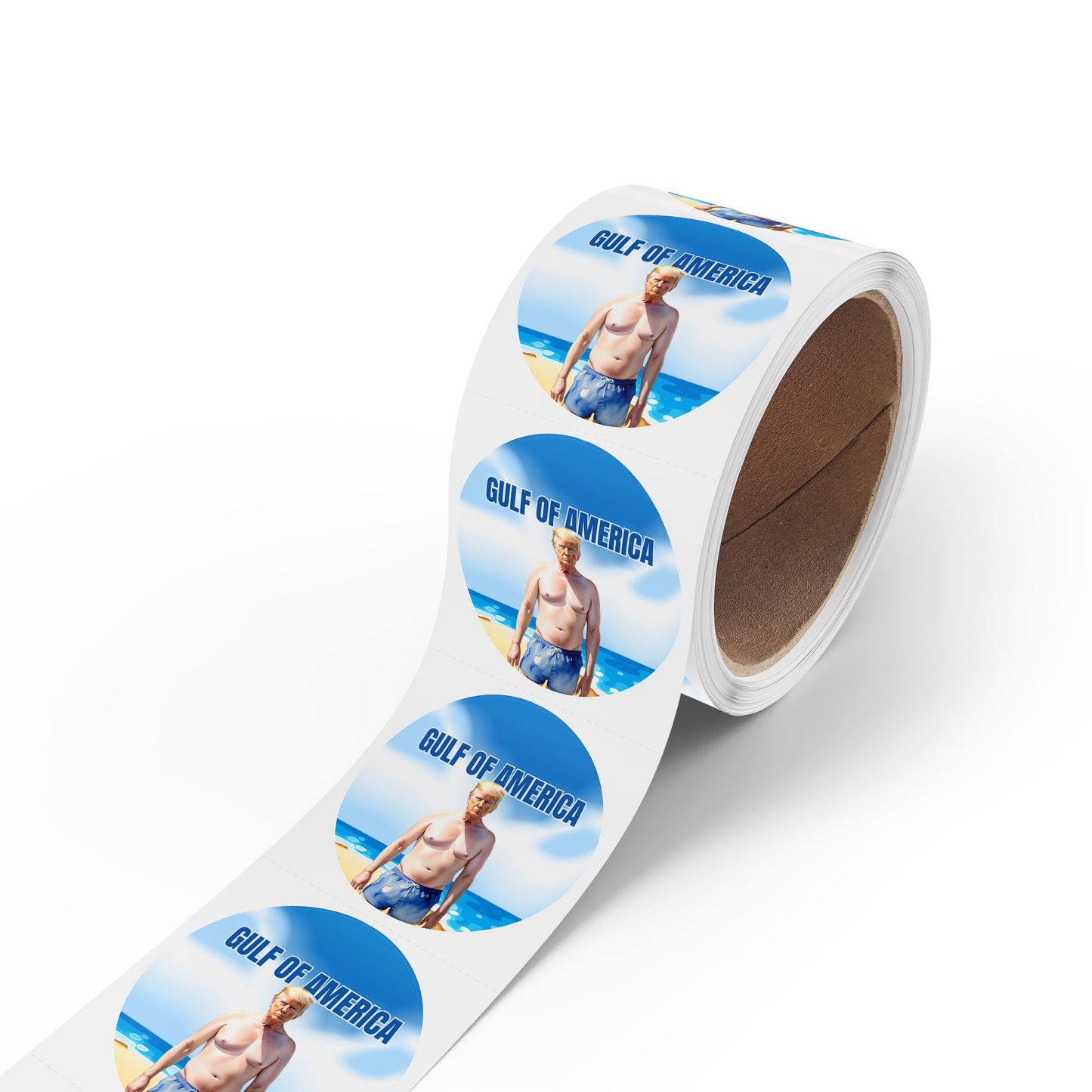 Fun Gulf of America Sticker Roll - Beach Summer Vibe Labels