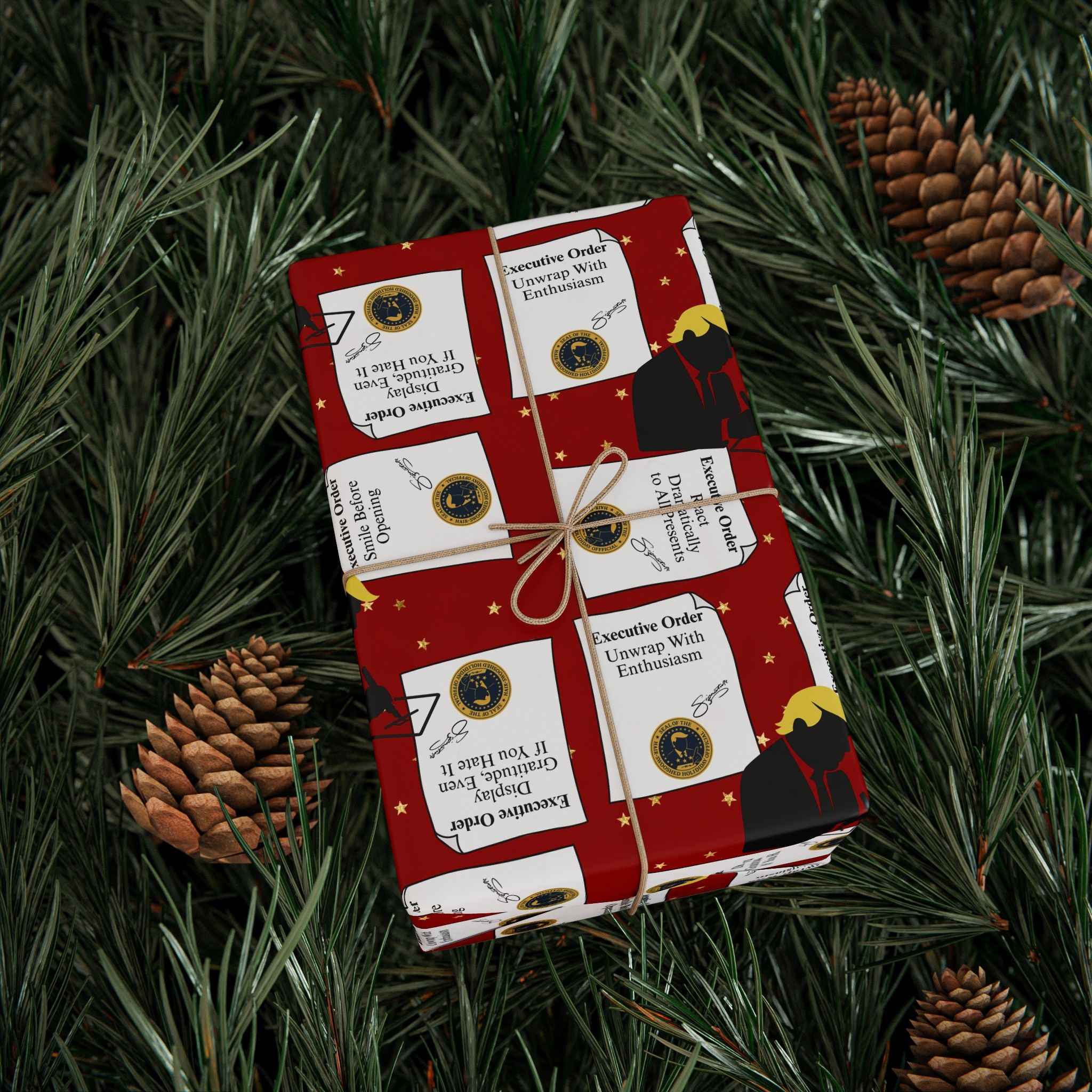 Executive Orders Gift Wrap – Political Parody Edition