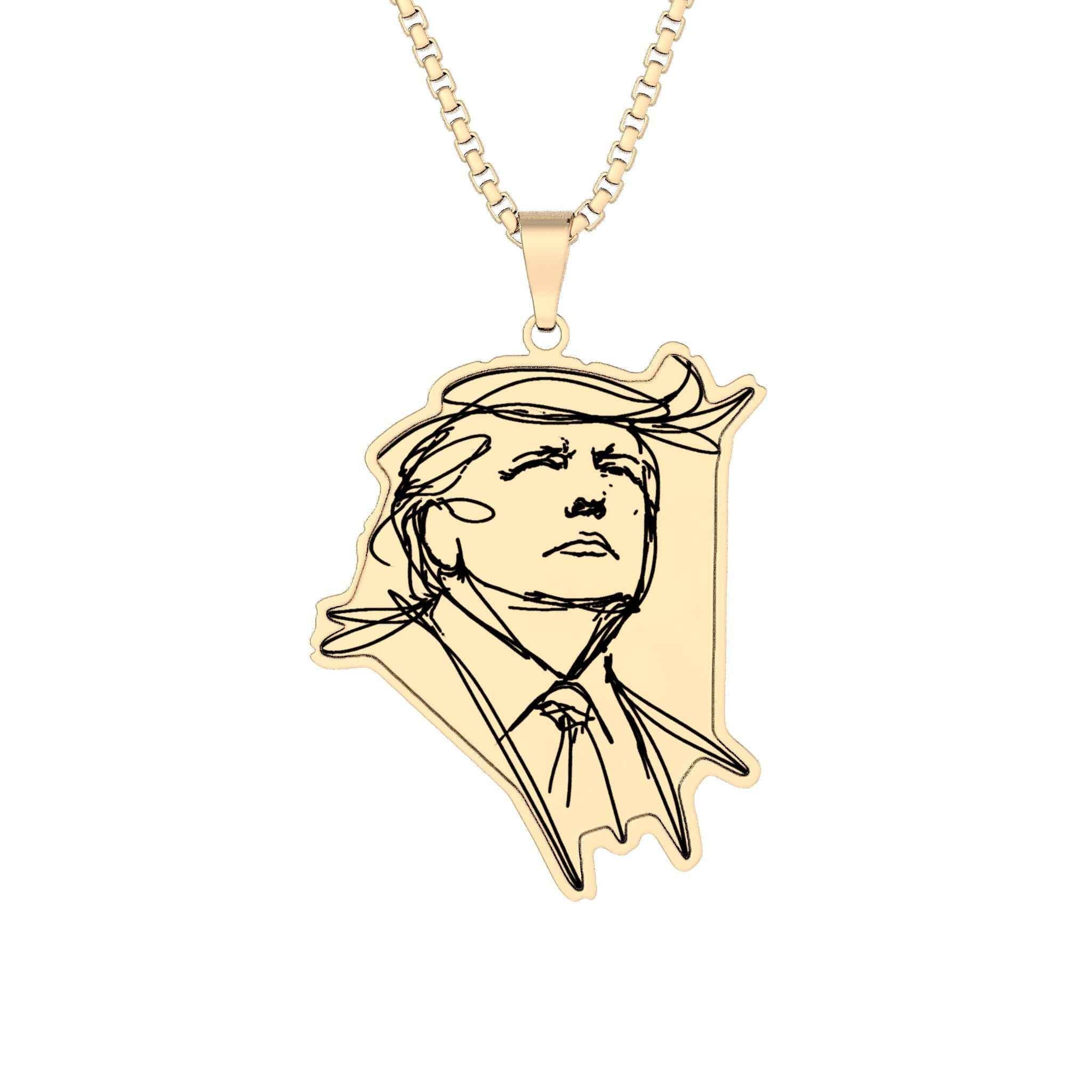 Swoop Energy Necklace | Outline Political Pendant