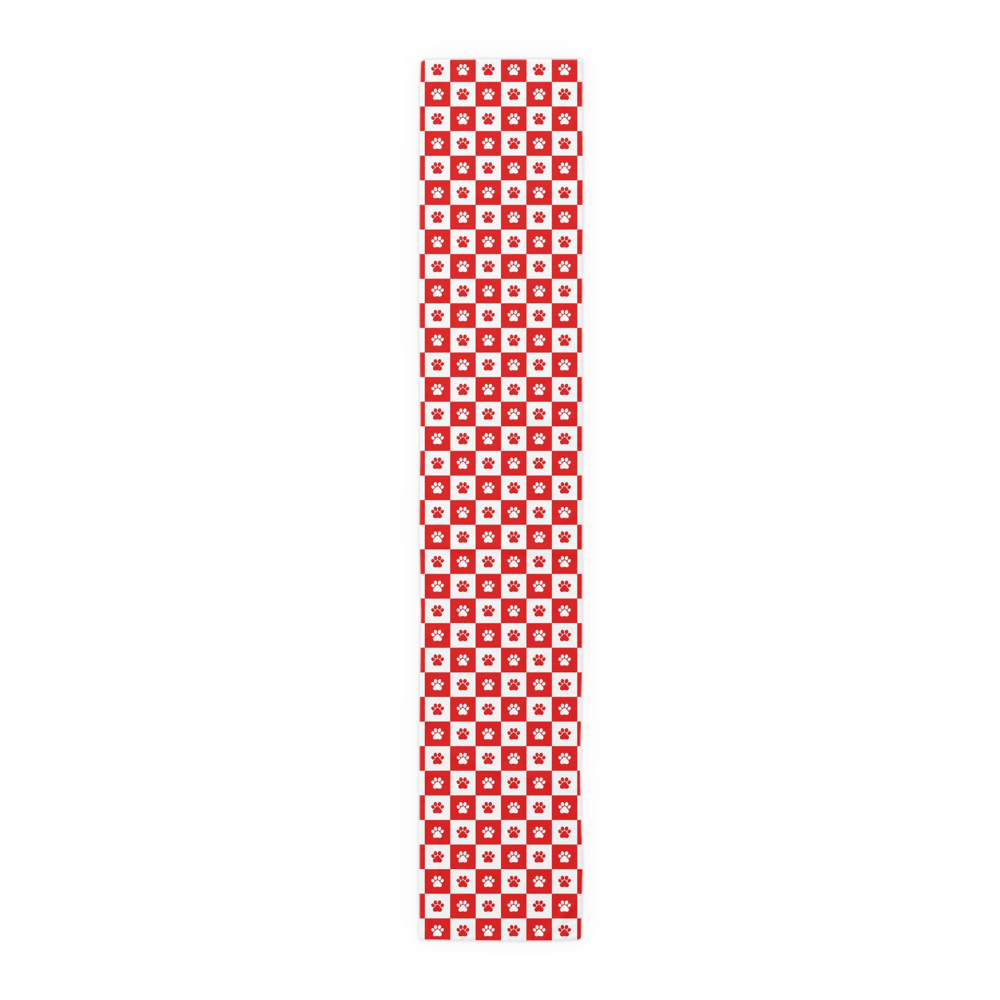 Red & White Paws Table Runner (Cotton, Poly)