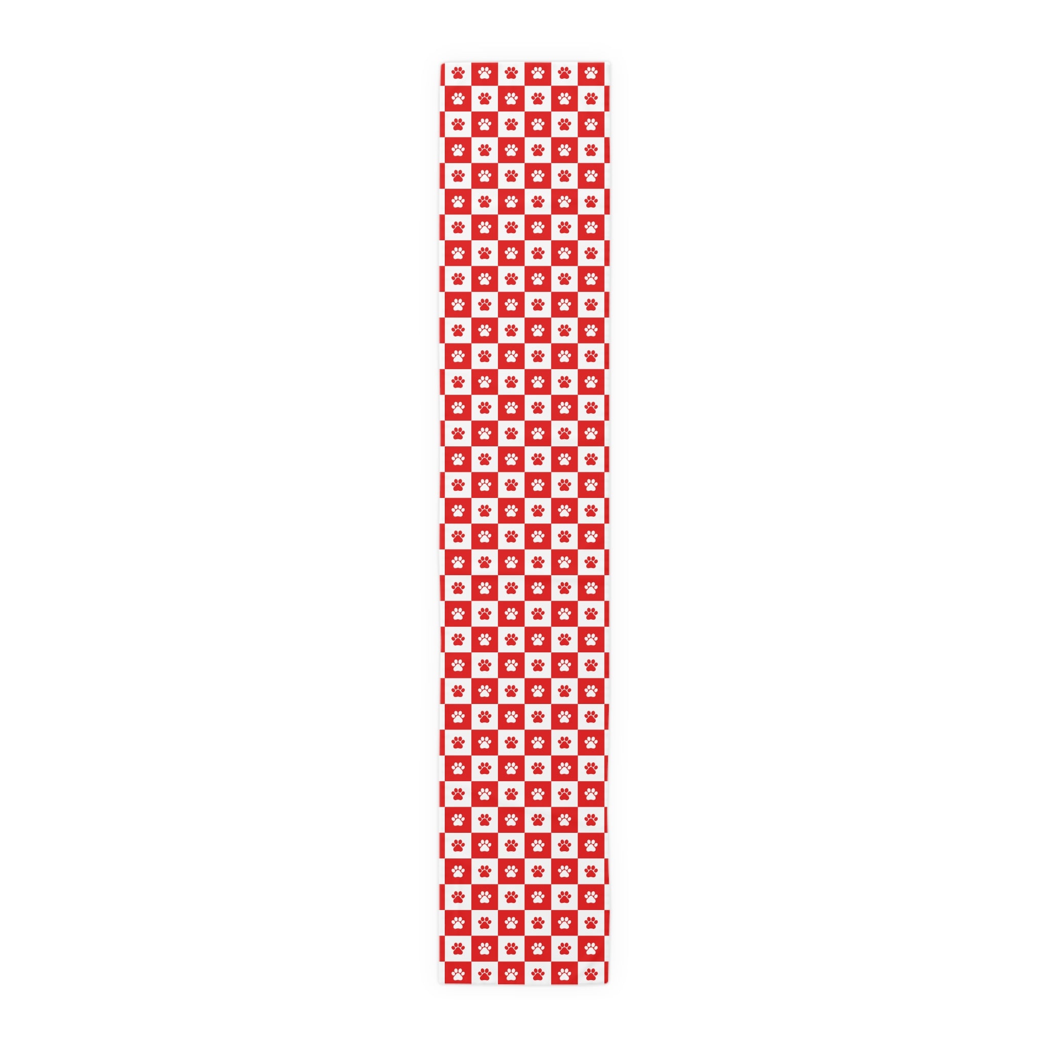 Red & White Paws Table Runner (Cotton, Poly) - EpiAl's Shop