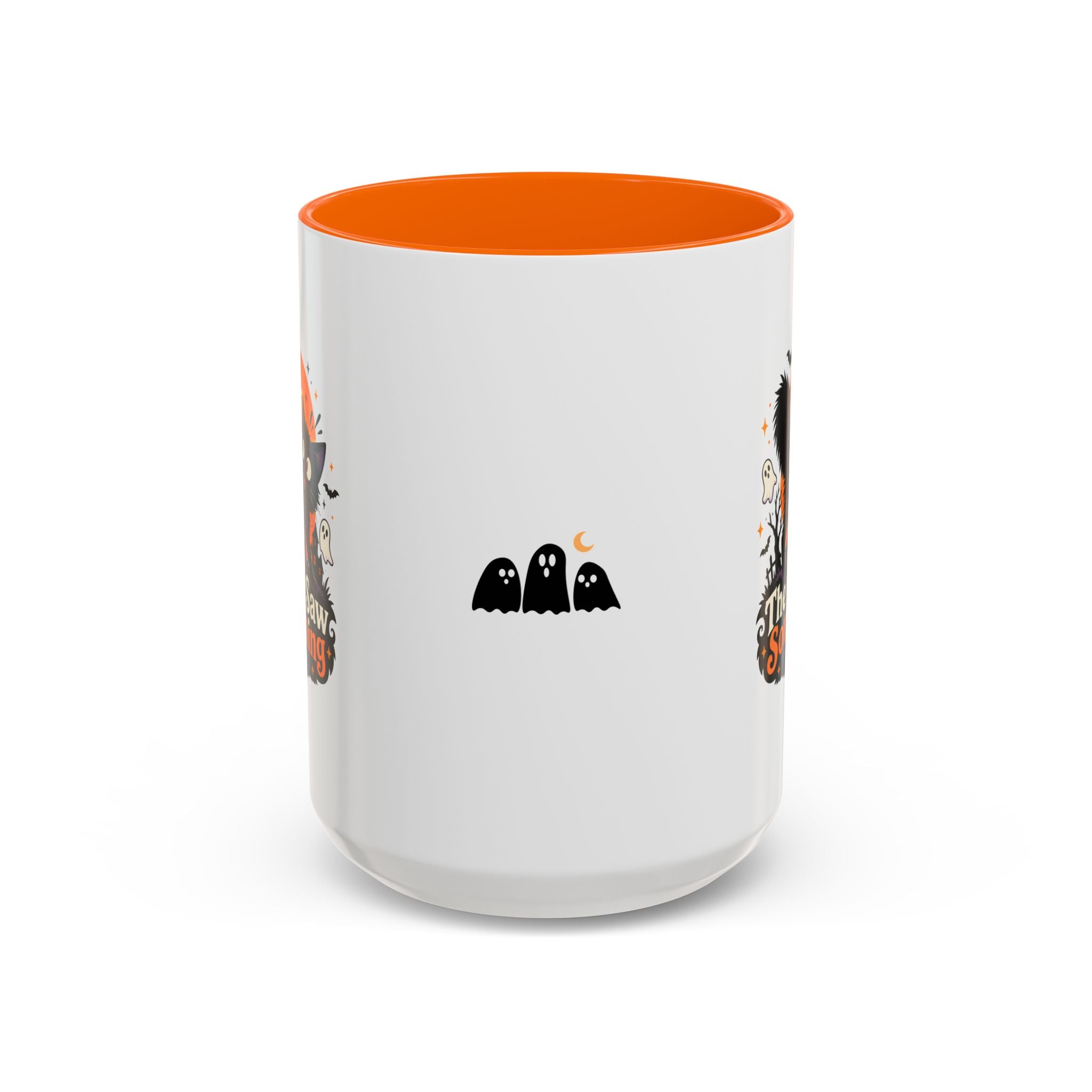 The Cat Saw Something Halloween Black Cat Accent Mug