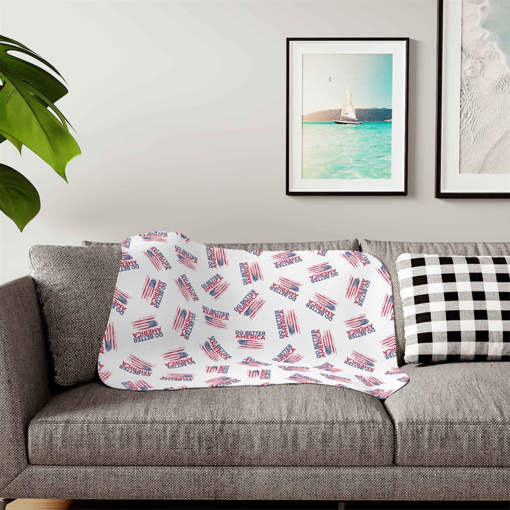 Do Better America Sherpa Blanket – Patriotic Cozy Throw