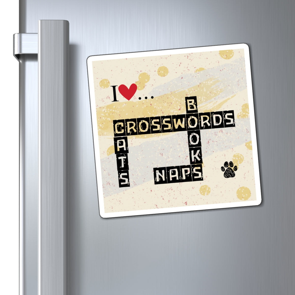 Photo depicting the ​Crosswords and Cats Magnets from EpiAl's Shop.