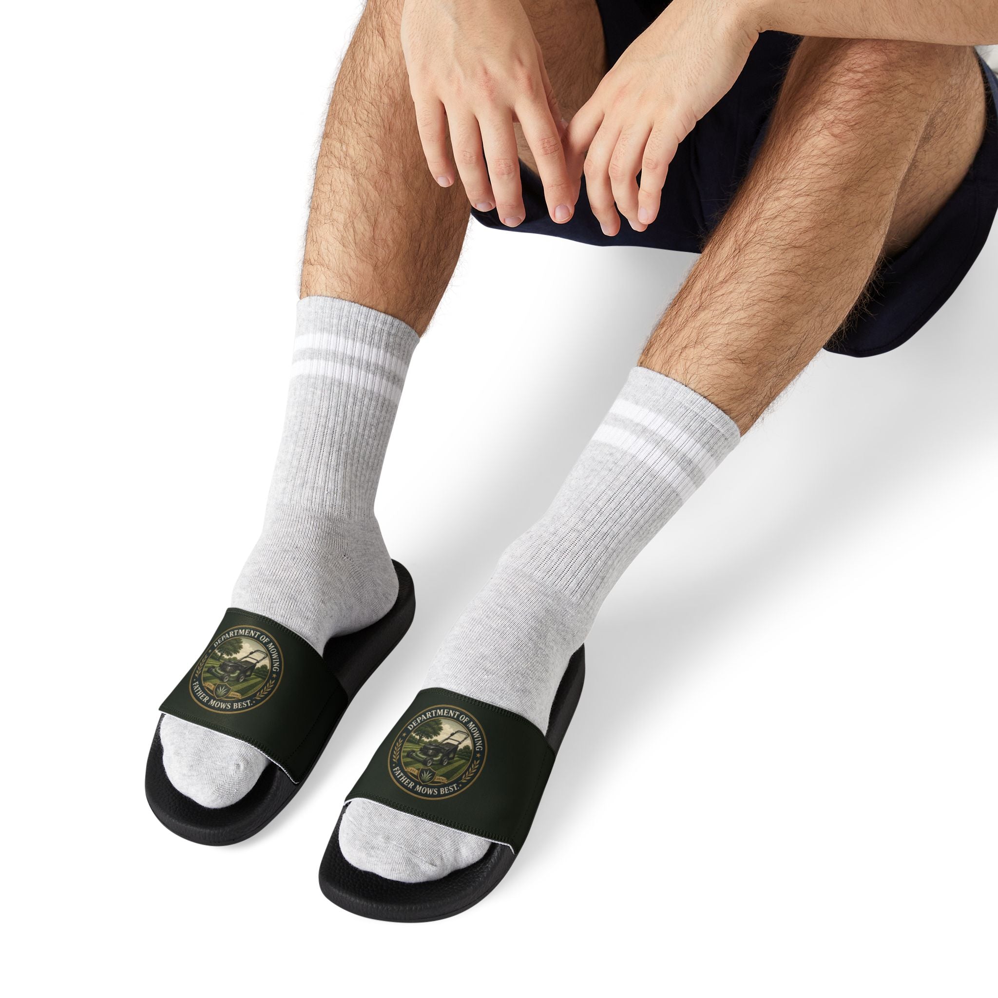 Department of Mowing Men's Slide Sandals – Father Mows Best Comfort Slides