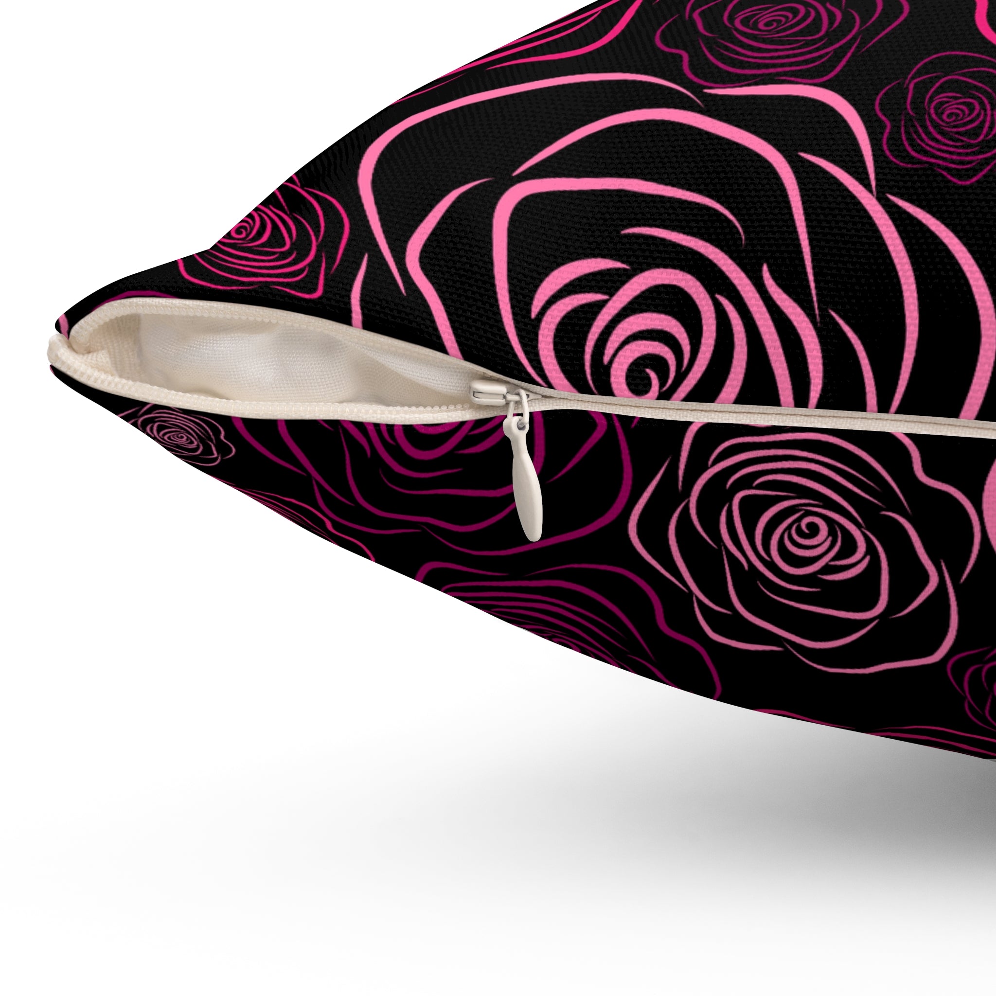 Moody Rose Cat Eyes Throw Pillow