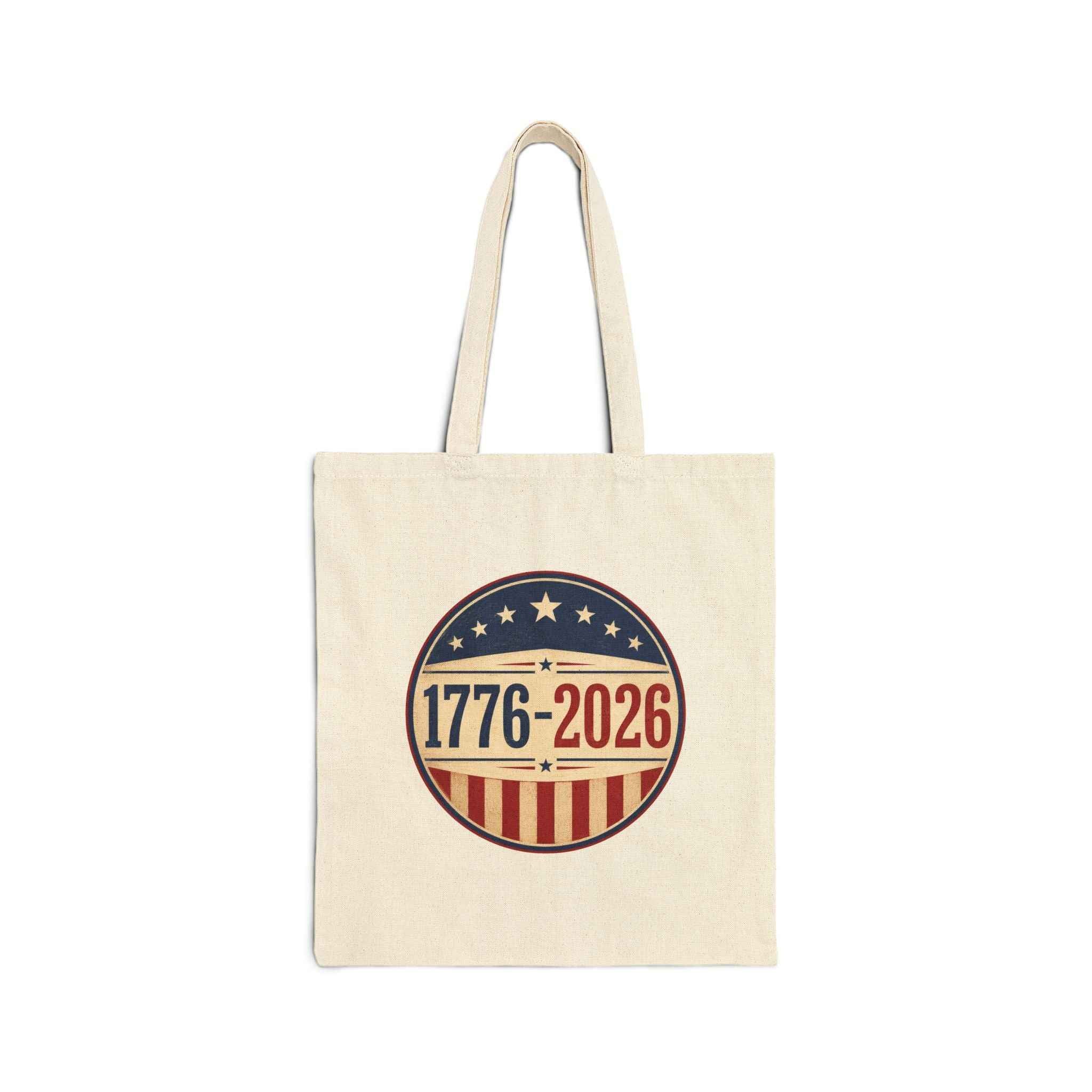 1776–2026 America Anniversary Canvas Tote Bag | Patriotic USA Carryall