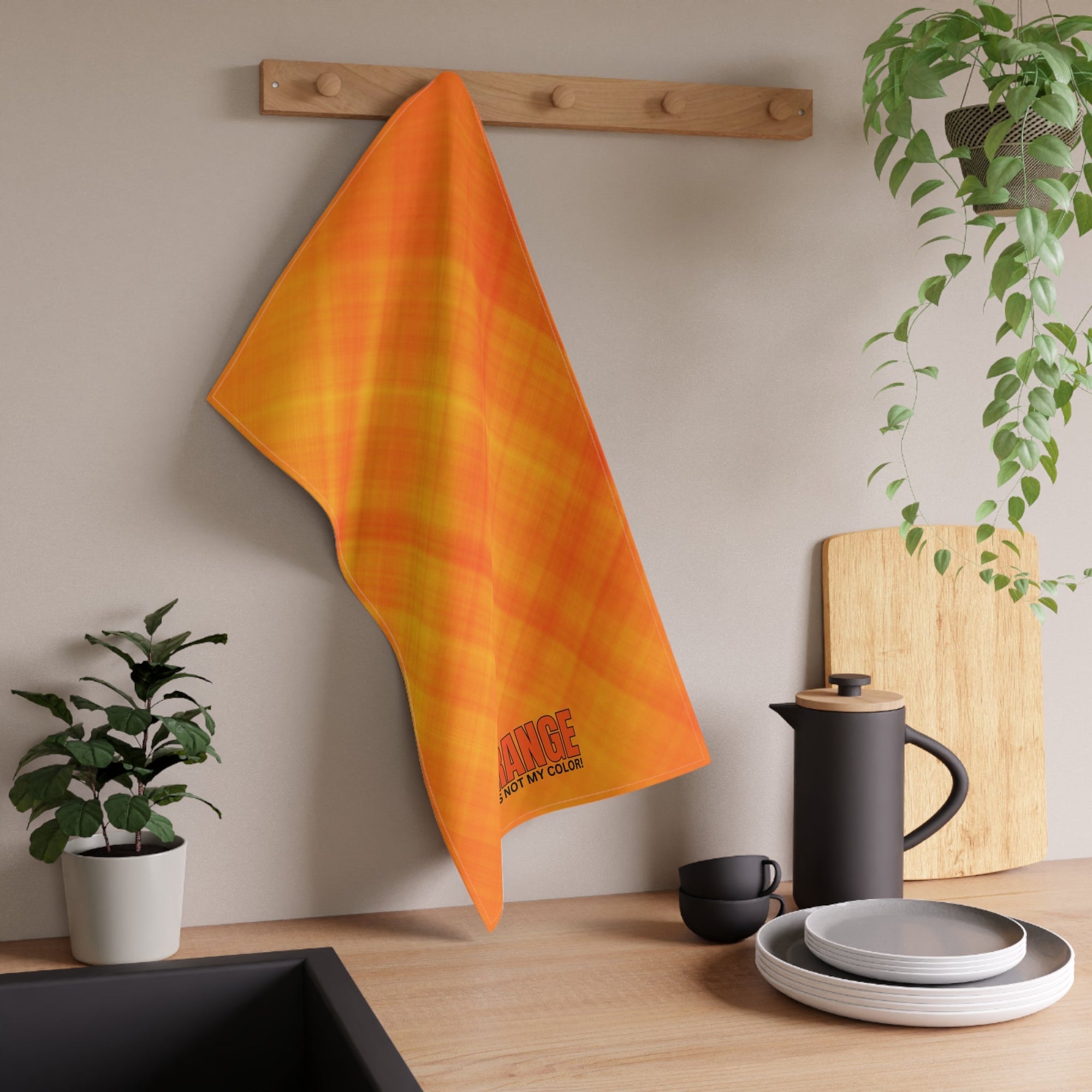 Funny Political Tea Towel - "Orange Is Not My Color!" Printify