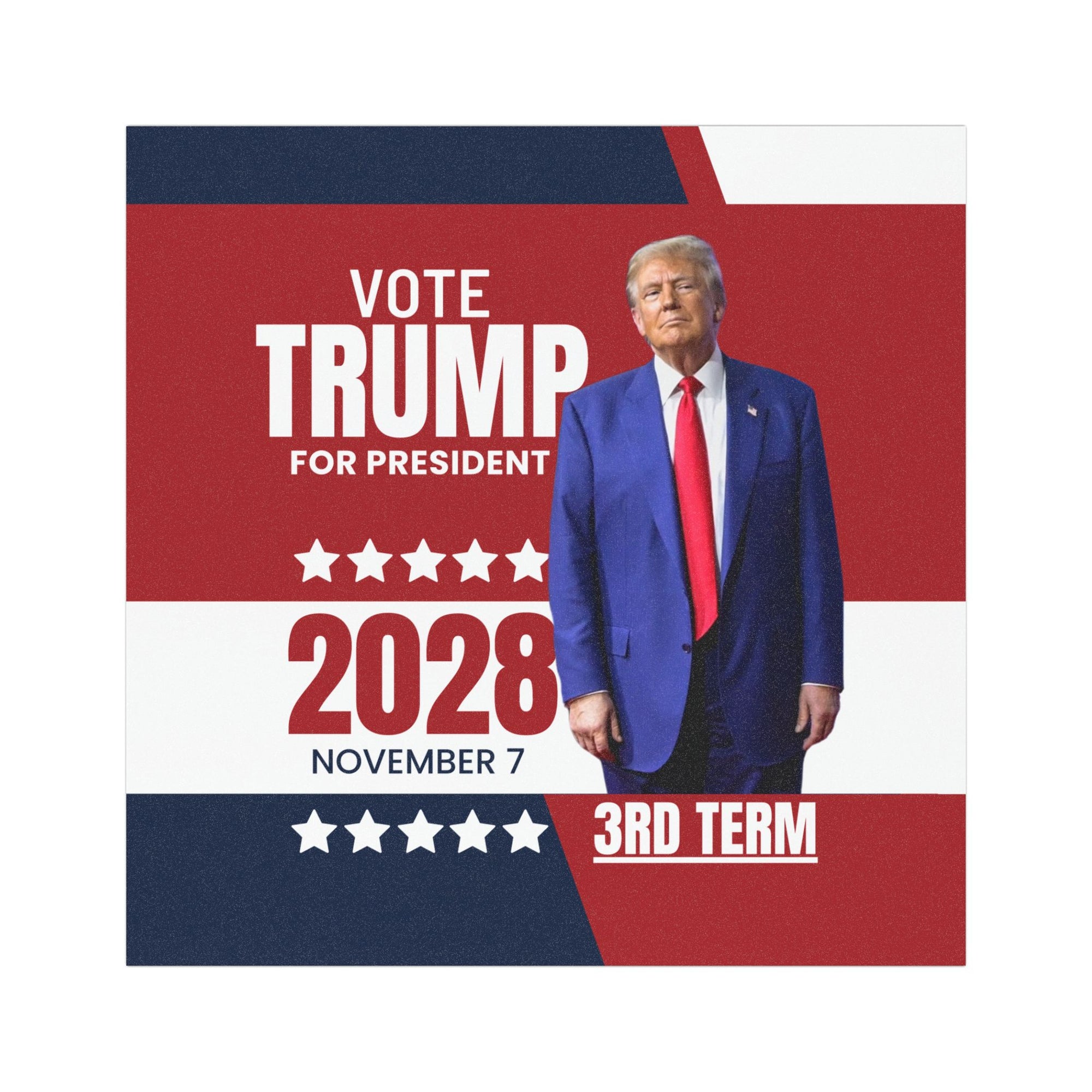 Political Car Magnet - Vote Trump 2028 - Show Your Support