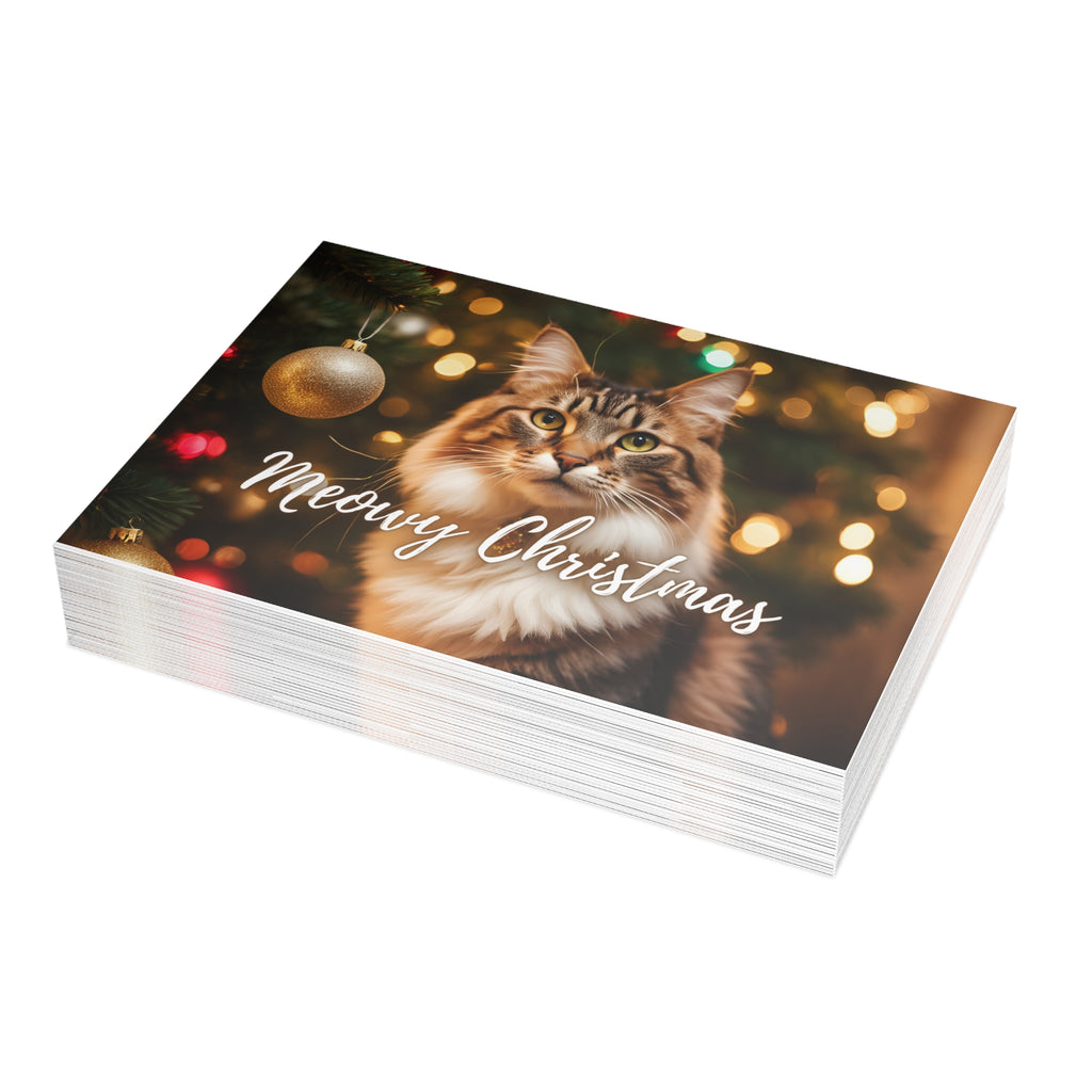 Pretty Meowy Christmas Postcard Bundles (envelopes included)