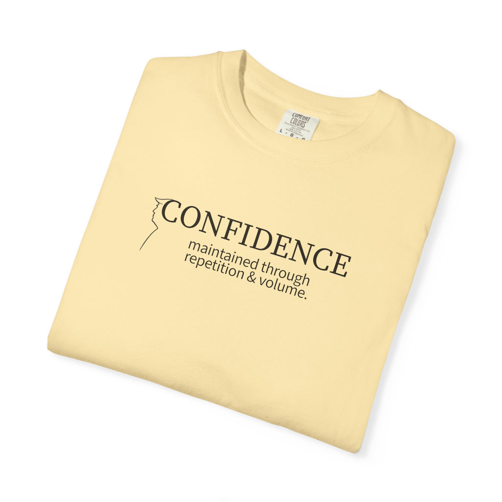 Confidence Maintained T-Shirt – Minimalist Typography Edition