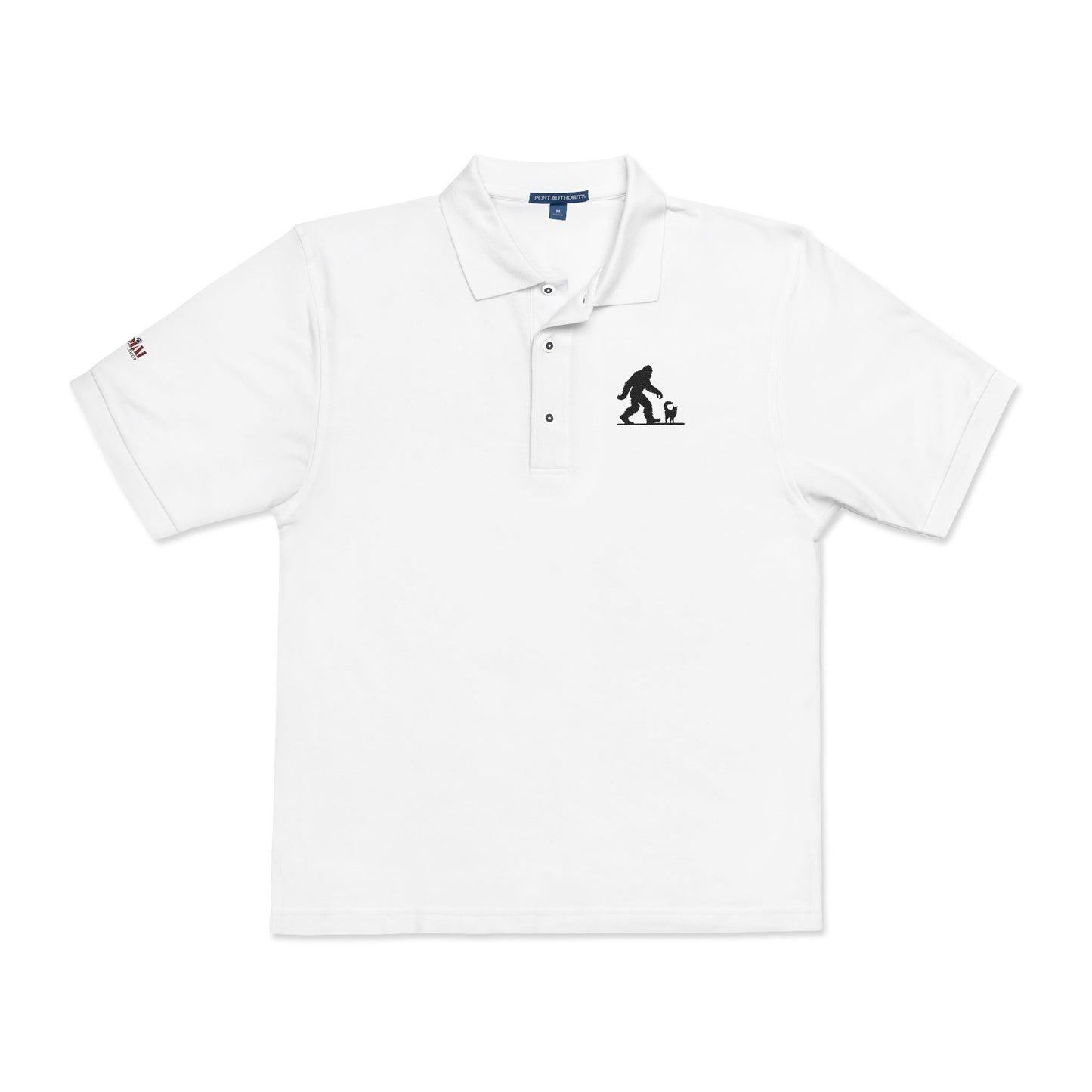 Classic Sasquatch's Cat Embroidered Unisex Polo Shirt