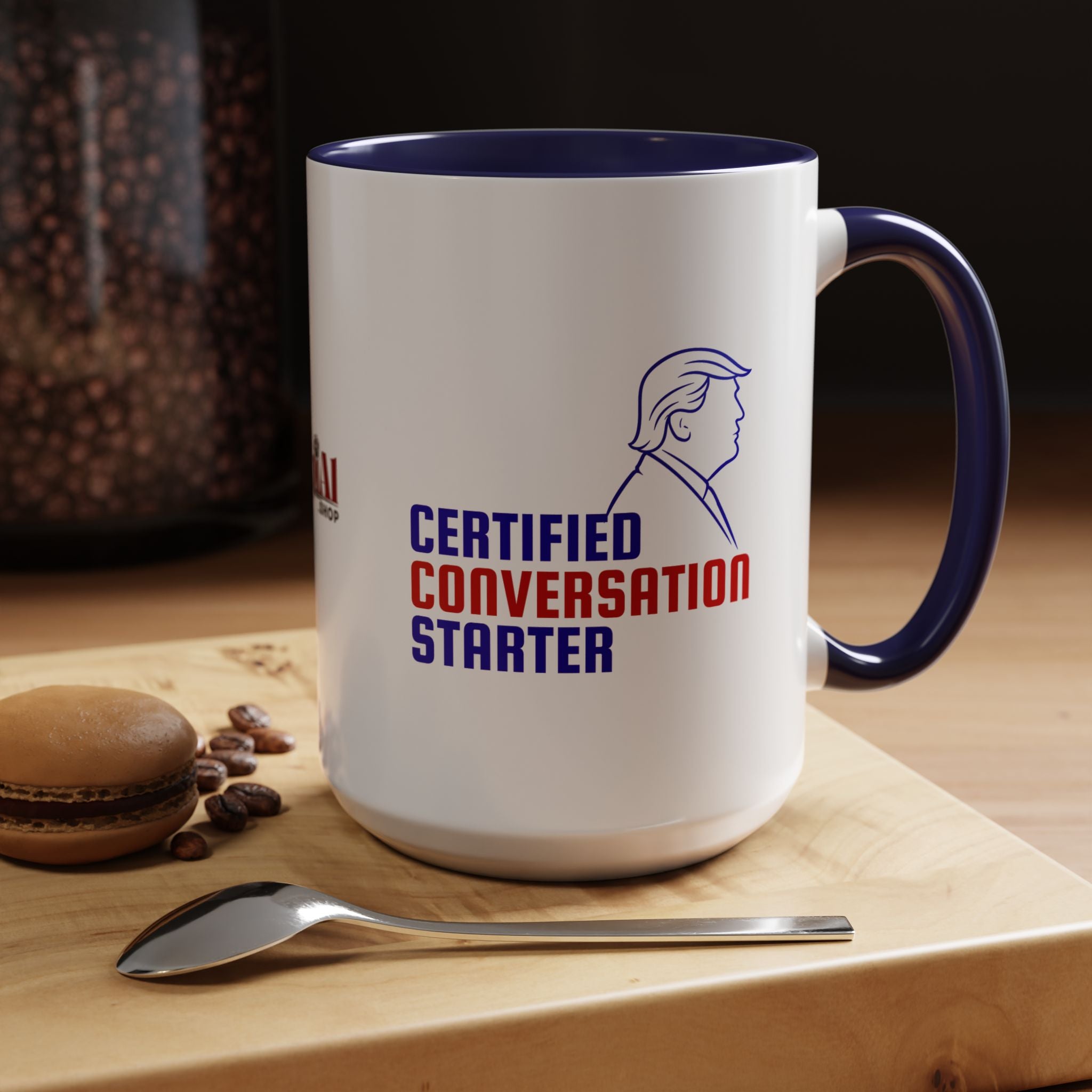 Certified Conversation Starter Mug | Political Parody Coffee Cup