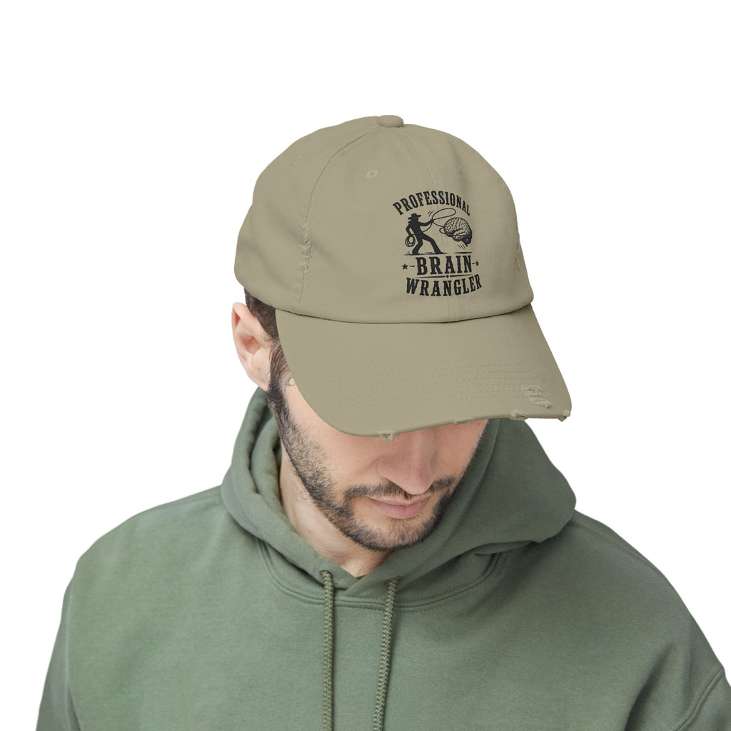 Professional Brain Wrangler Distressed Cap
