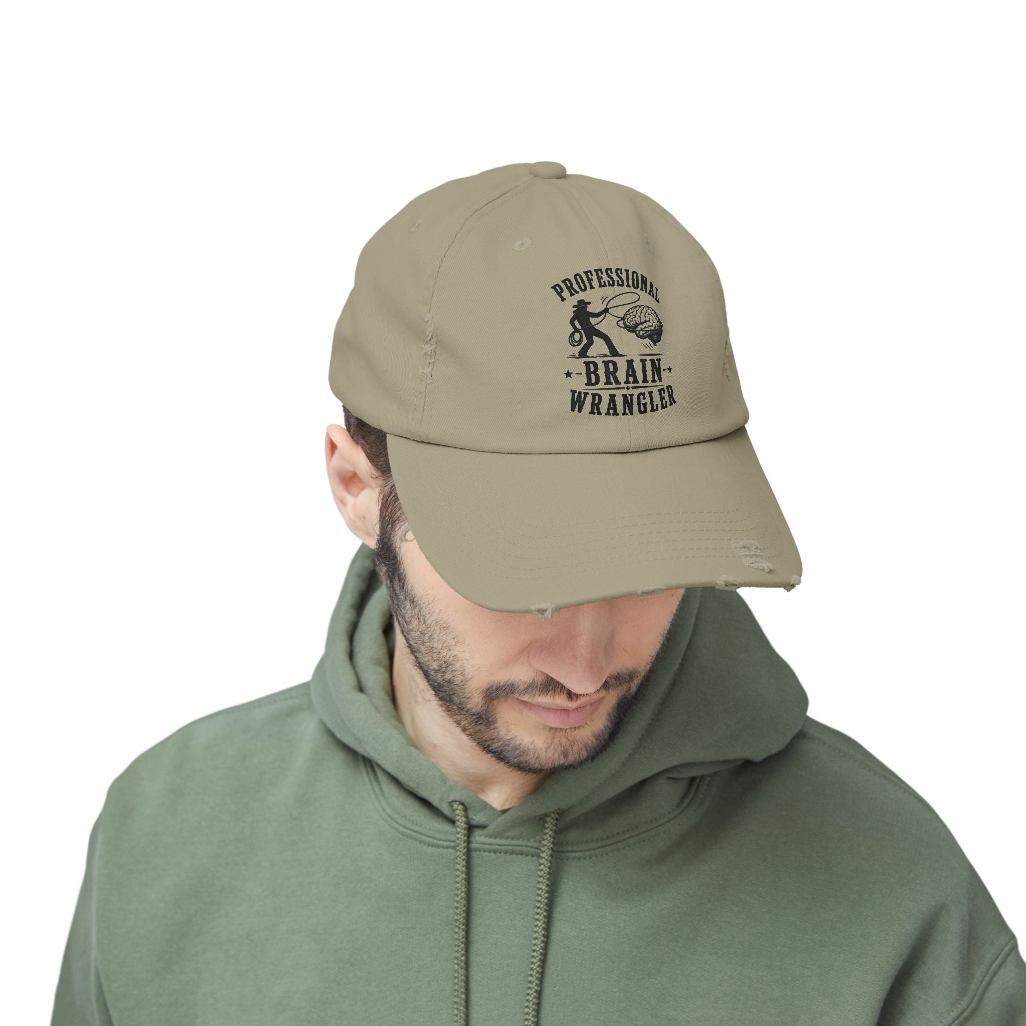 Professional Brain Wrangler Distressed Cap