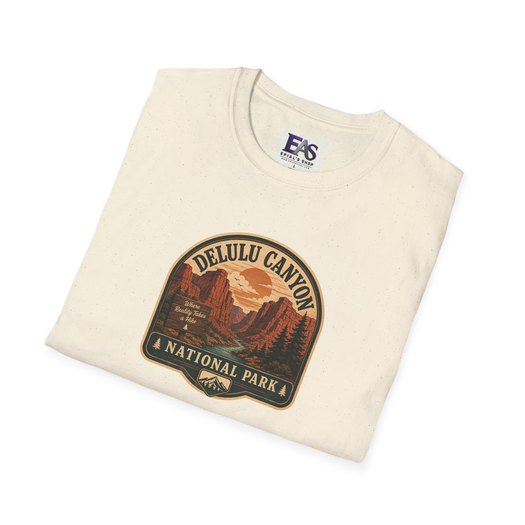Delulu Canyon National Park Unisex T-Shirt | Funny Retro National Park Parody Tee