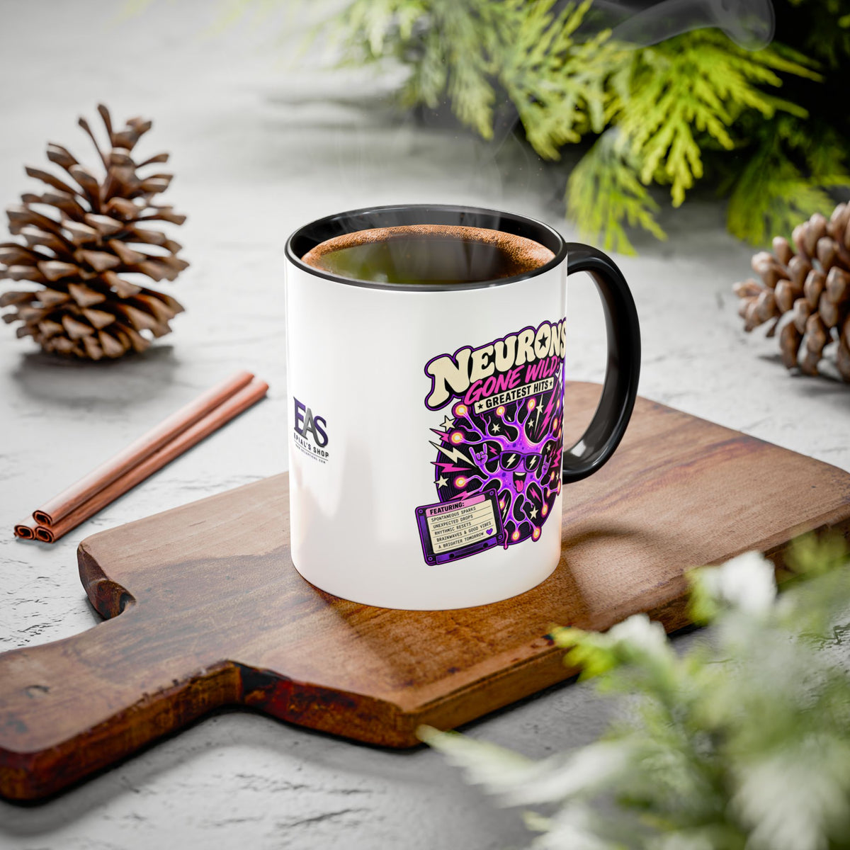 Neurons Gone Wild: Greatest Hits Epilepsy Awareness Accent Coffee Mug (11oz/15oz)