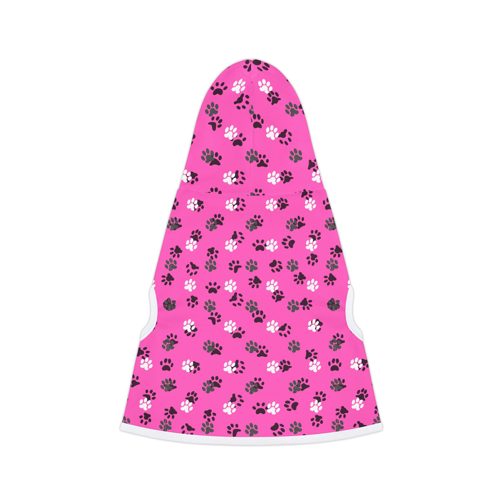 Pink Paw Prints Pet Hoodie