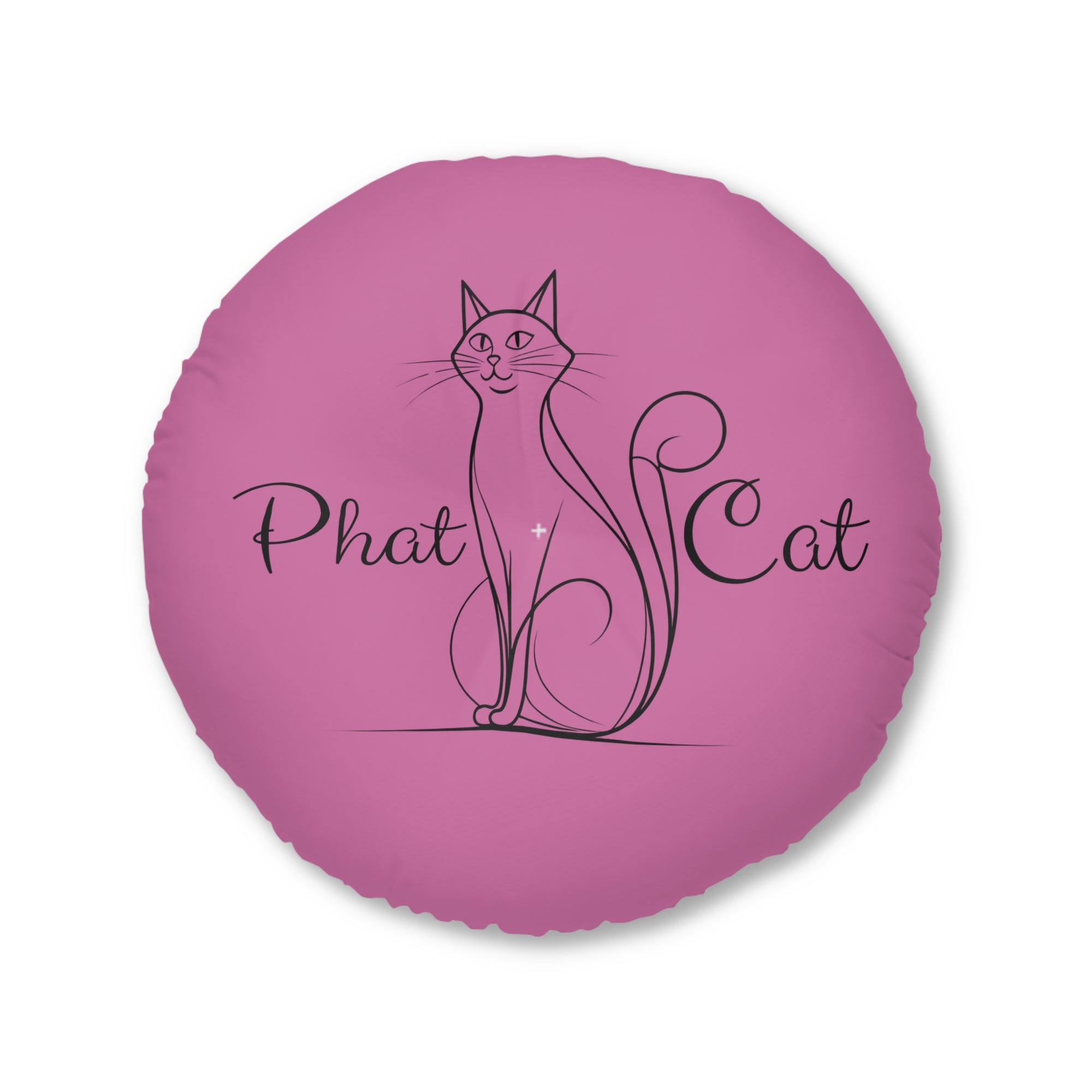 Whimsical Phat Cat Tufted Floor Pillow