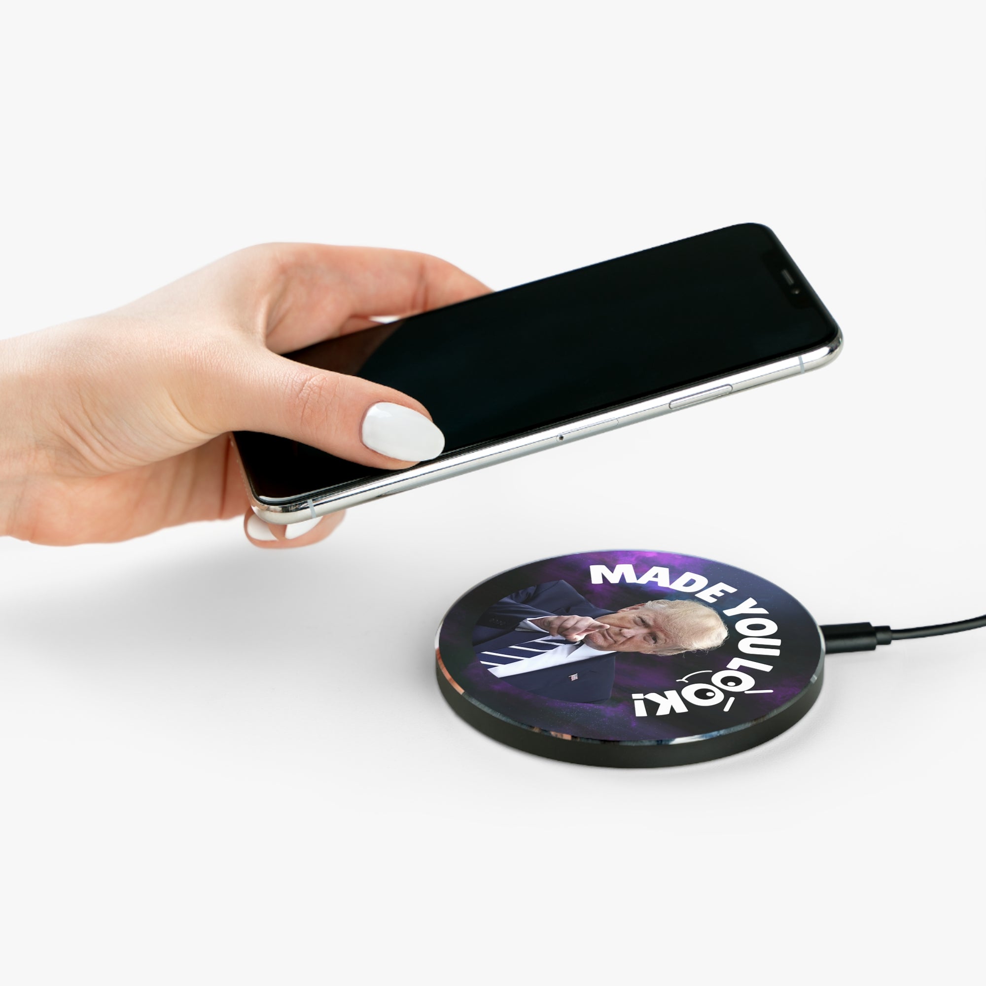 Funny Fast Wireless Charger - 'Made You Look!' Design