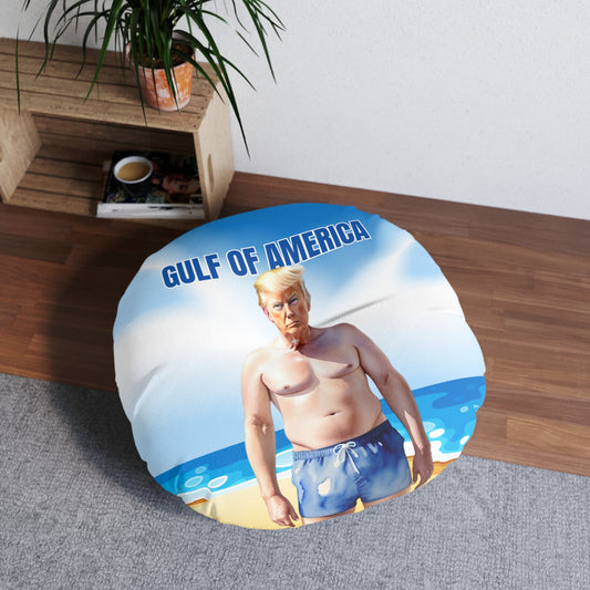 Funny Round Tufted Floor Pillow - Gulf of America Design