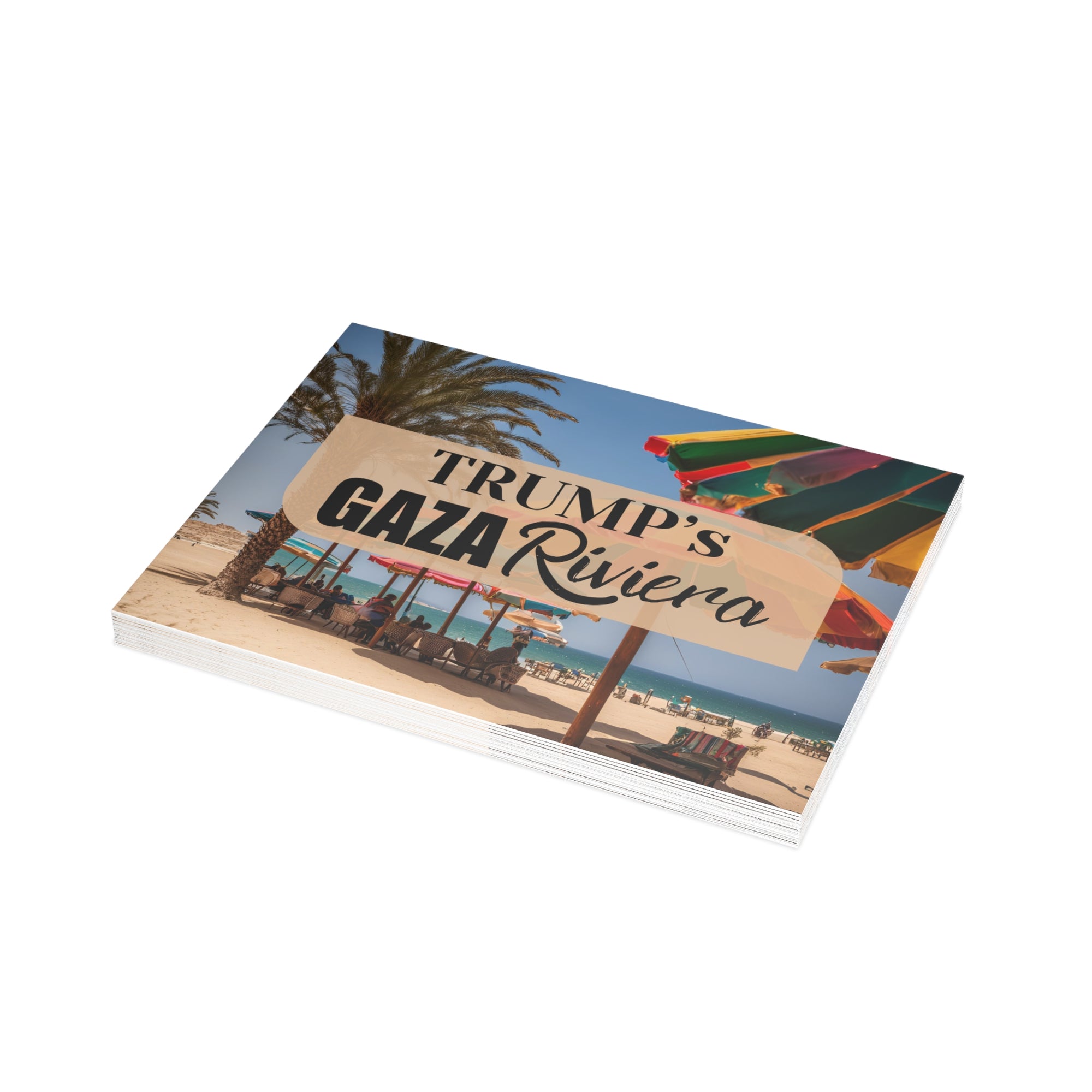 Trump’s Gaza Riviera Design Postcard Bundles with Envelopes