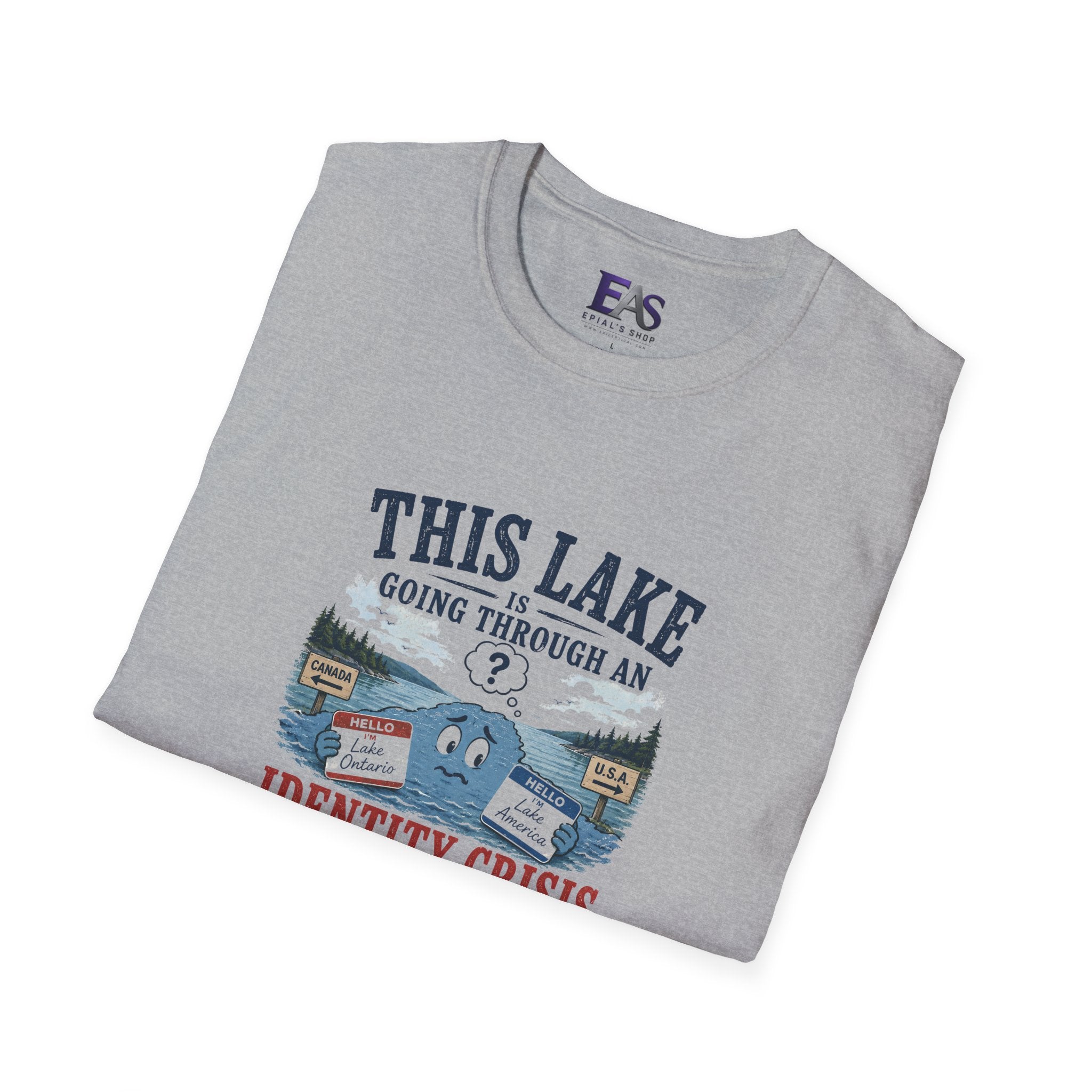 This Lake Is Going Through an Identity Crisis T-Shirt | Lake Ontario Lake America Humor