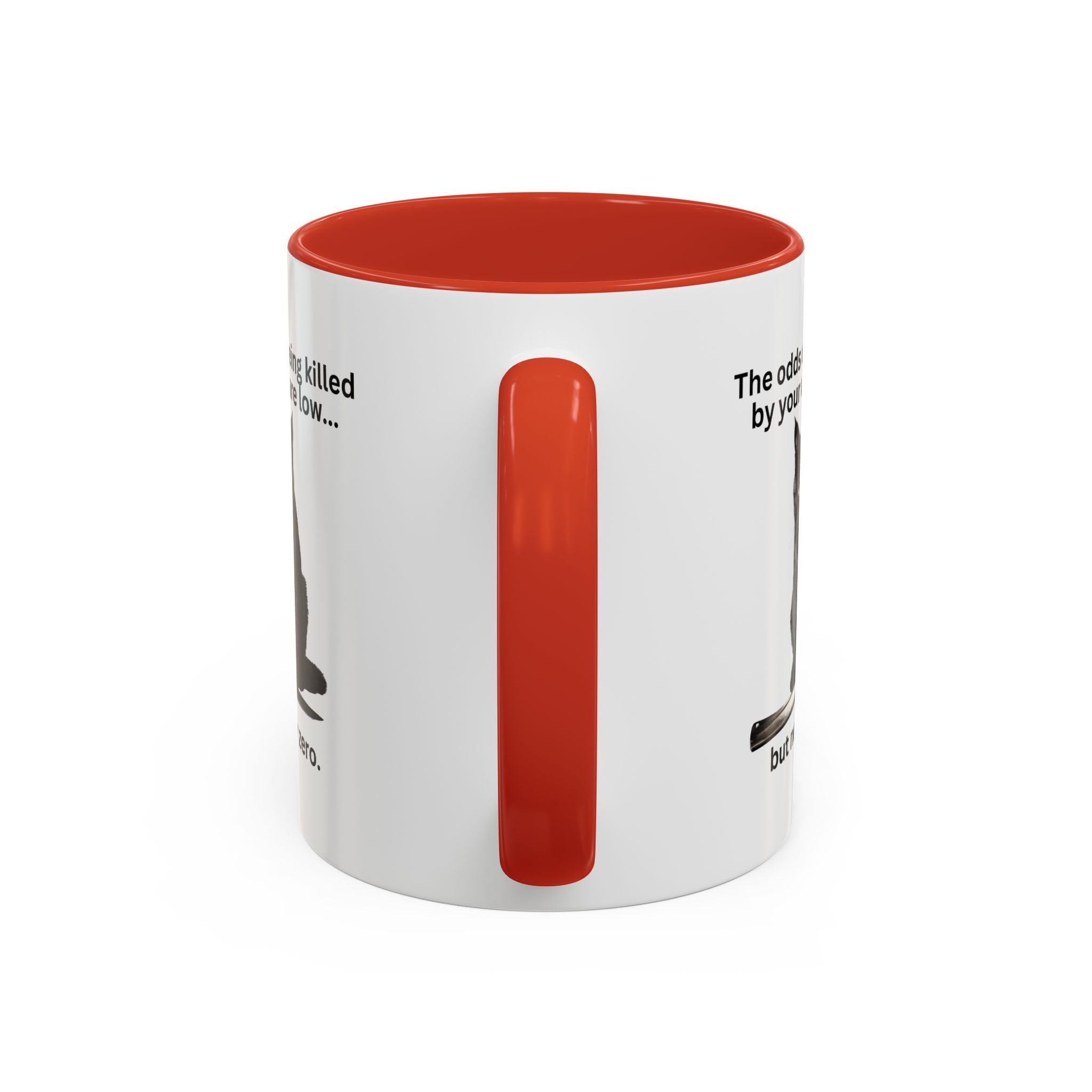 Photo depicting the ​Killer Cat Odds Accent Coffee Mug (11, 15oz) from EpiAl's Shop.