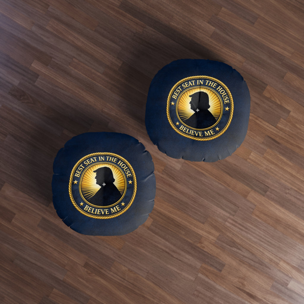Best Seat in the House Floor Cushion – Political Parody Round Pillow